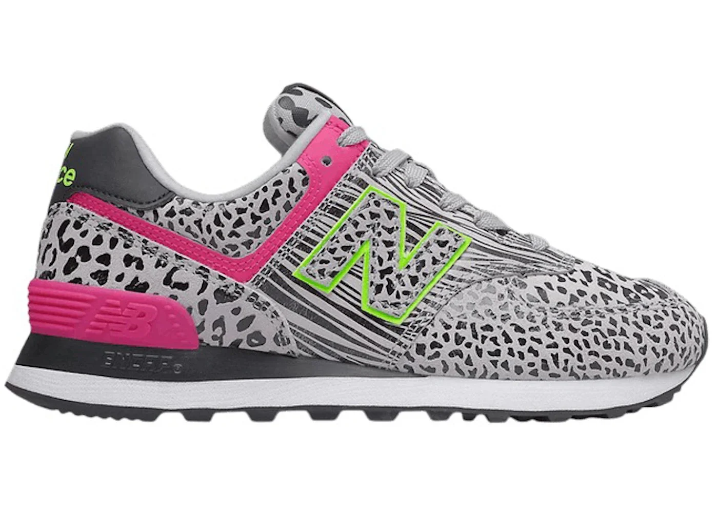New Balance 574 Cheetah Print Black Grey (Women's) - 1