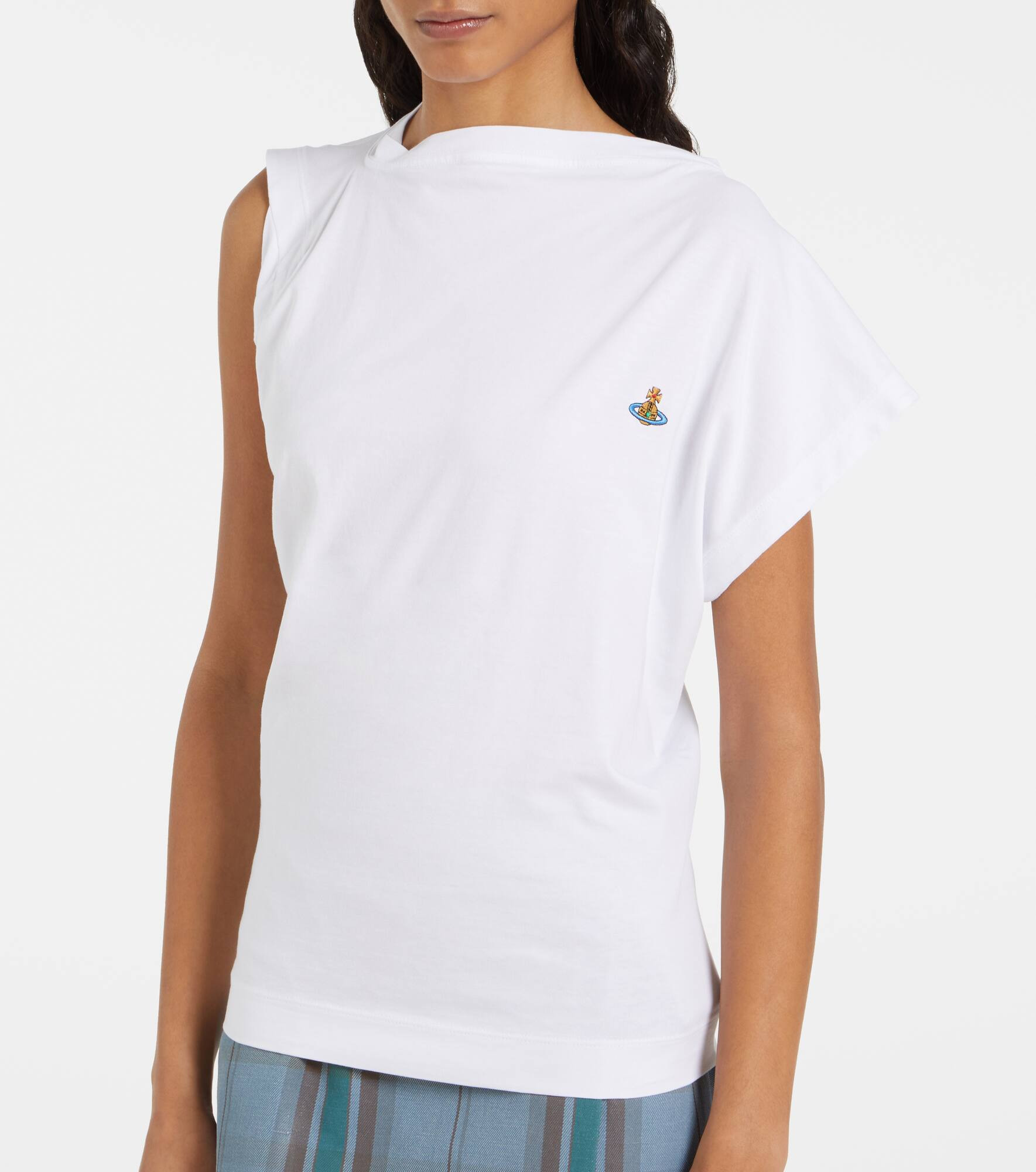Hebo asymmetric cotton jersey T-shirt - 5