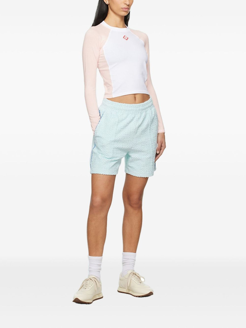 CASABLANCA logo-patch raglan-sleeve top outlook