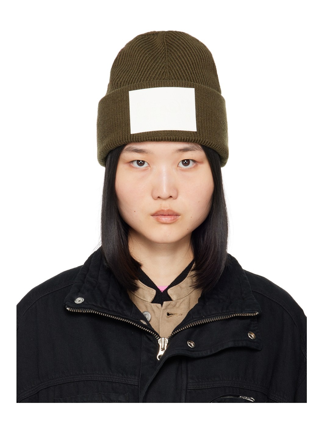 Khaki Numeric Beanie - 1