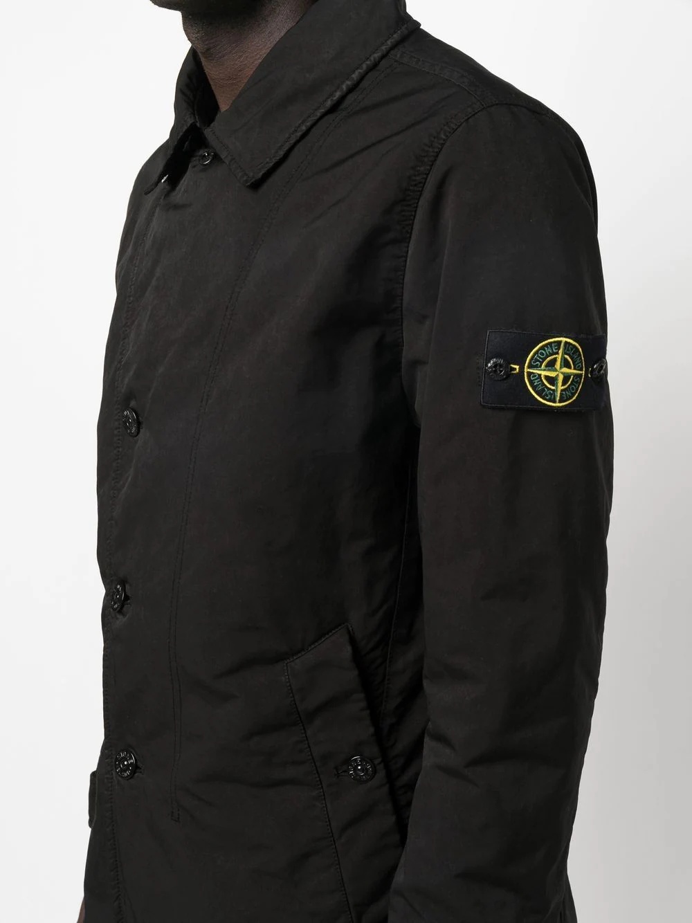 asymmetric button-fastening peacoat - 5