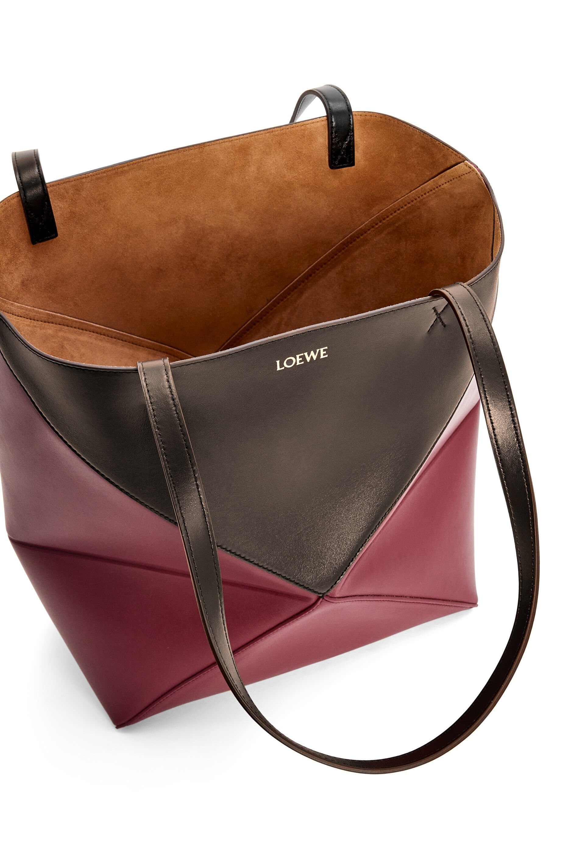 Puzzle Fold Tote in shiny calfskin - 9