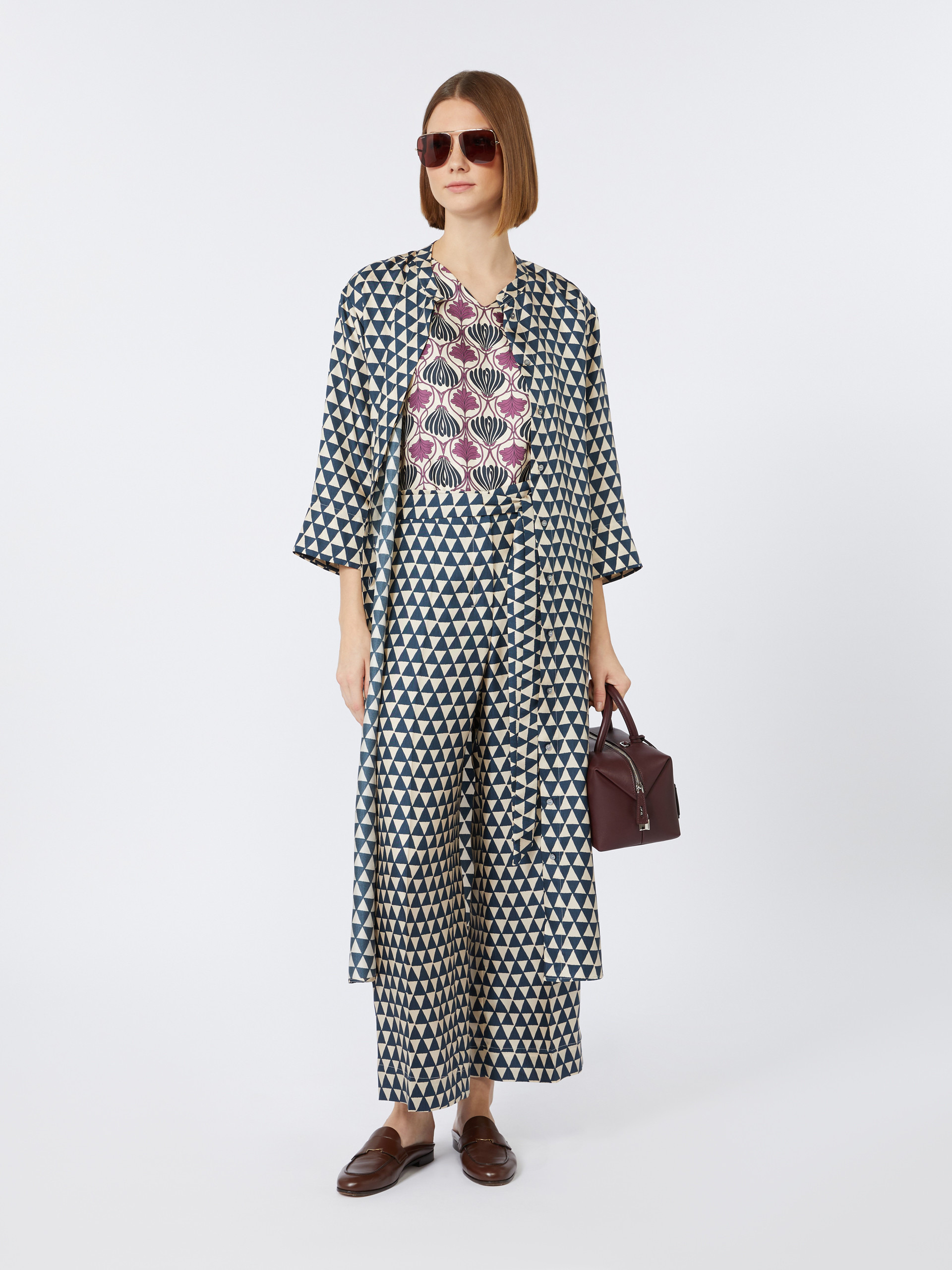 TIMESILK Printed silk twill kaftan - 2