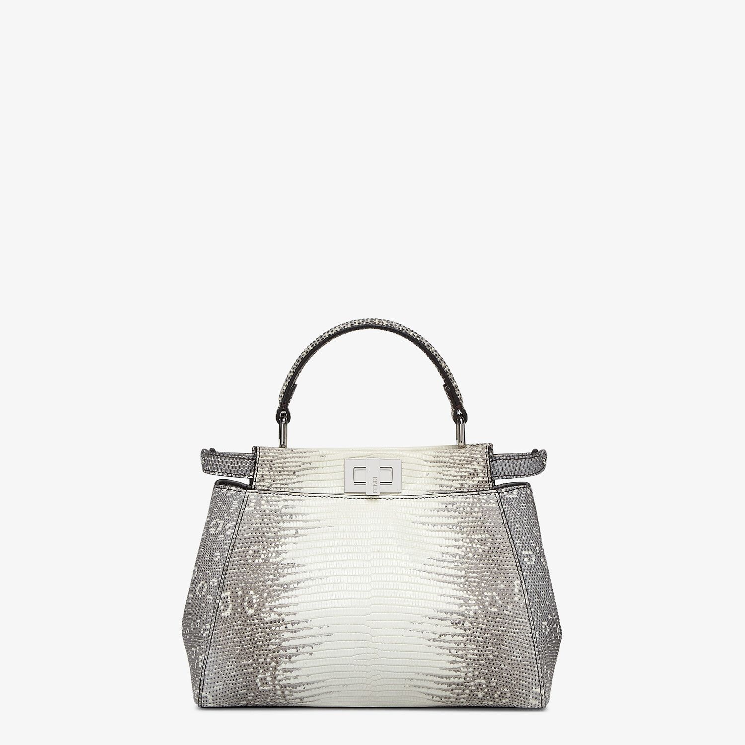 Gray gradient lizard leather bag - 1