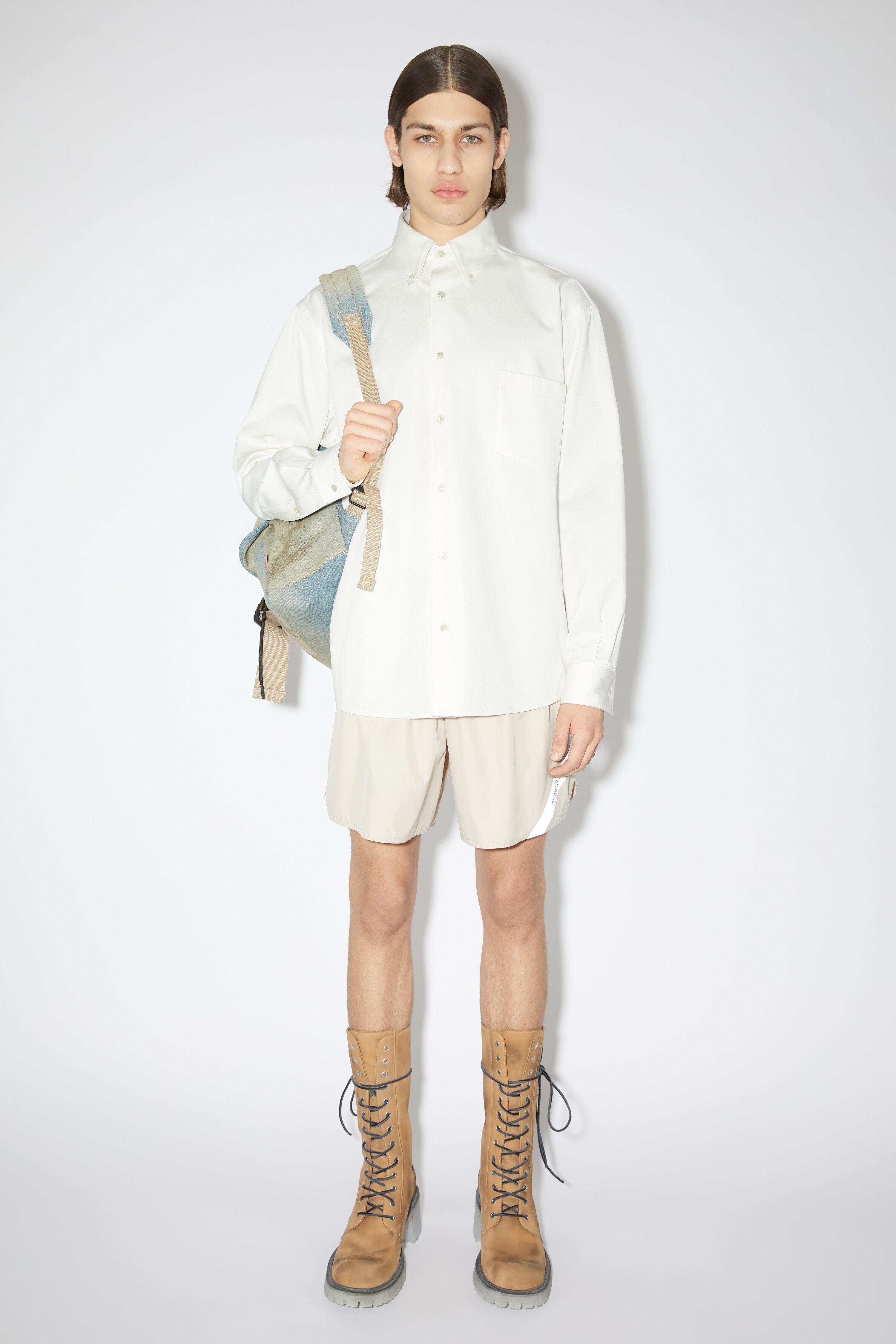 Button-up overshirt - White - 2