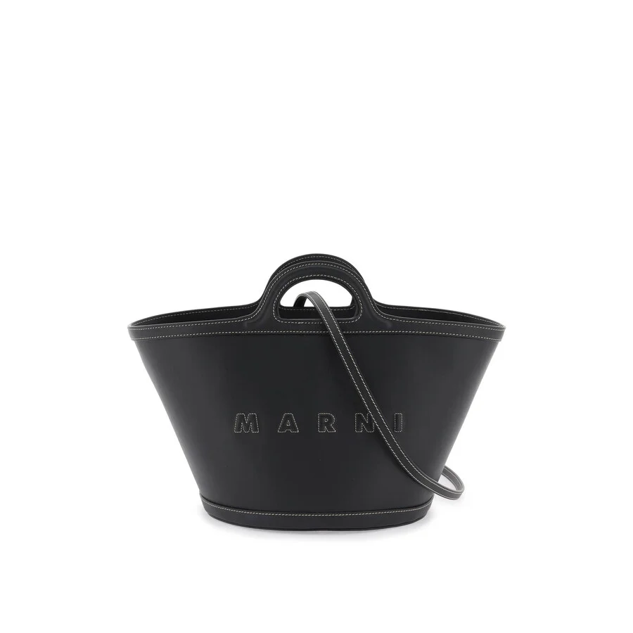 Marni Black Leather Small Tropicalia Bag - 1