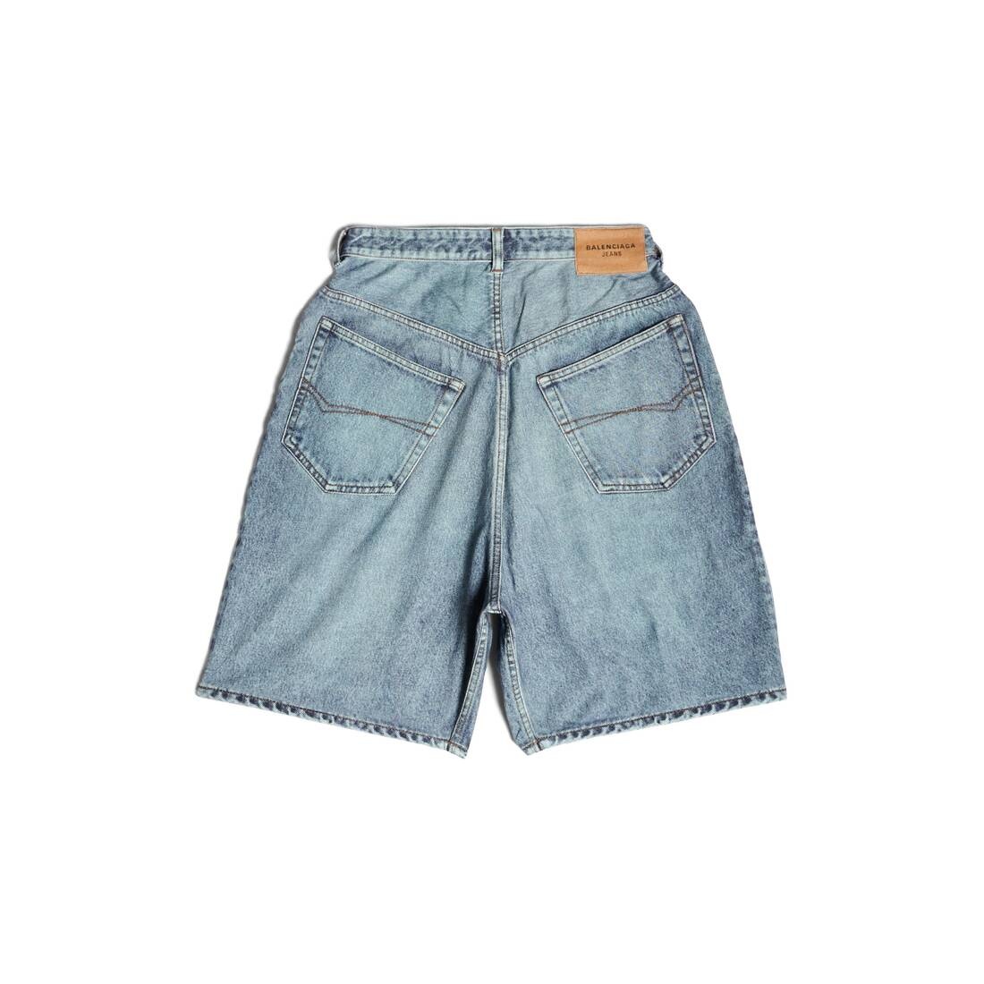 Men's Trompe L'œil Skater Shorts in Blue - 2