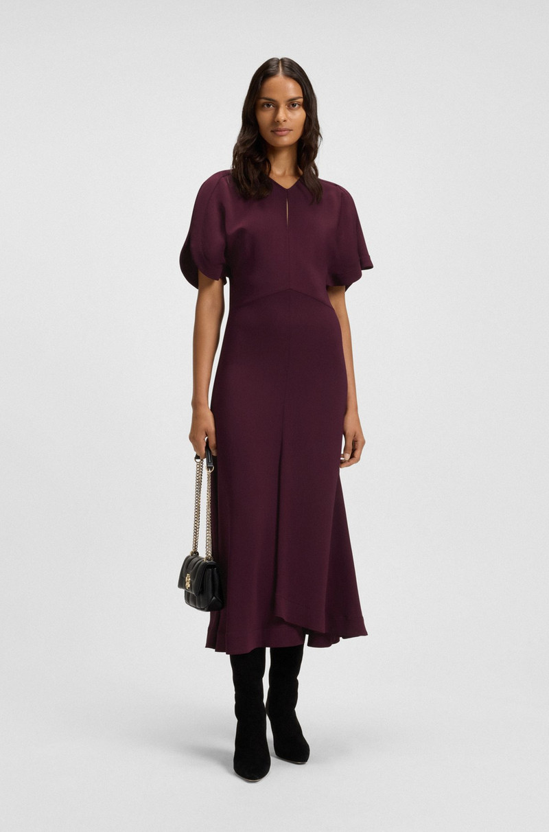BOSS KEYHOLE-NECKLINE DRESS IN SOFT CREPE outlook