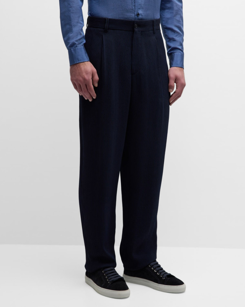 Men's Loose-Fit Seersucker Pants 4