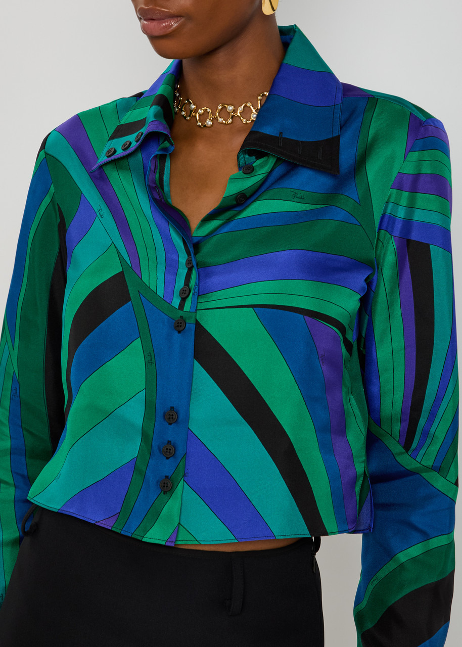 Pucci Iride Printed Silk-twill Shirt - 5