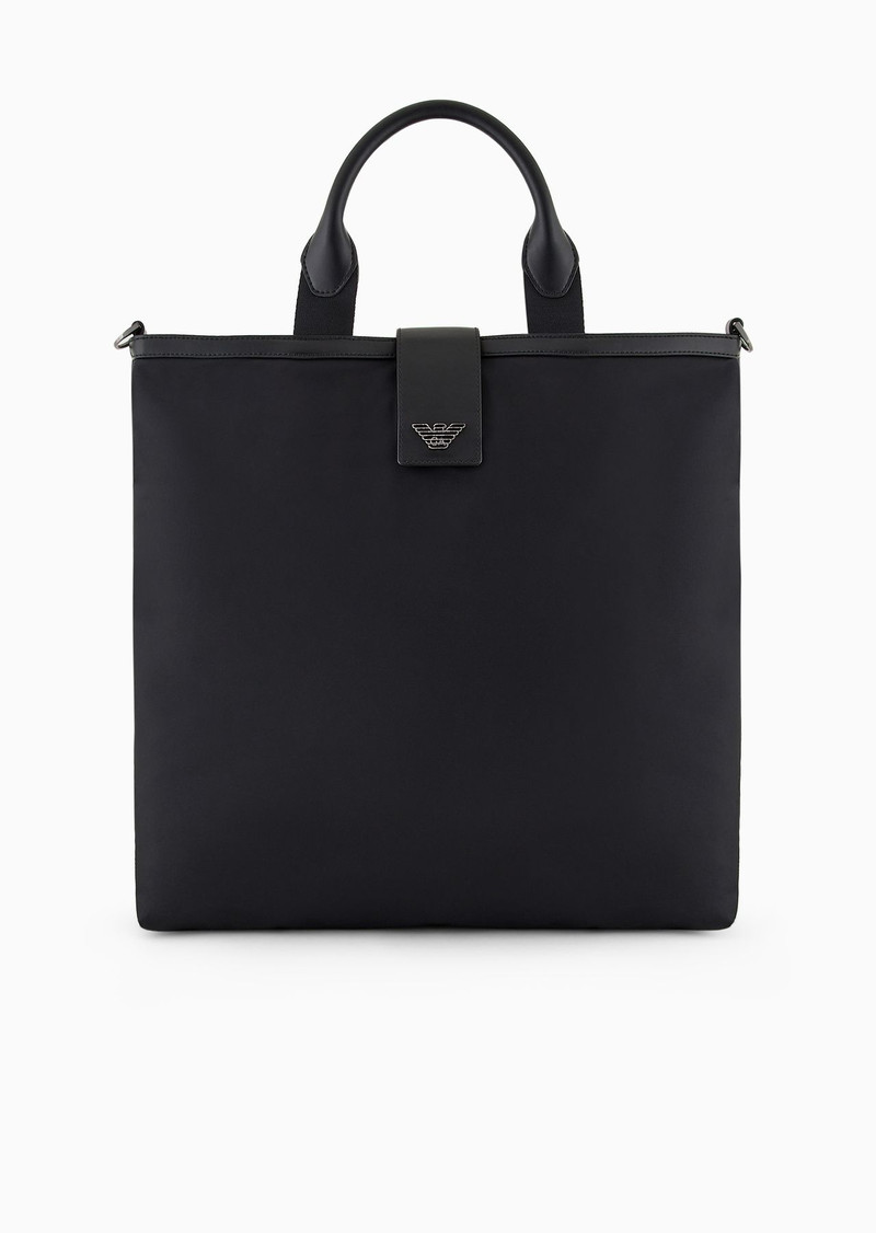 ASV recycled nylon folding shopper bag with shoulder strap 1