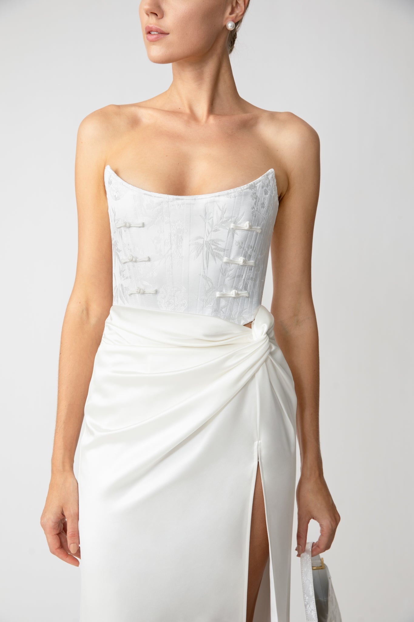 JULIA JACQUARD GOWN - 2
