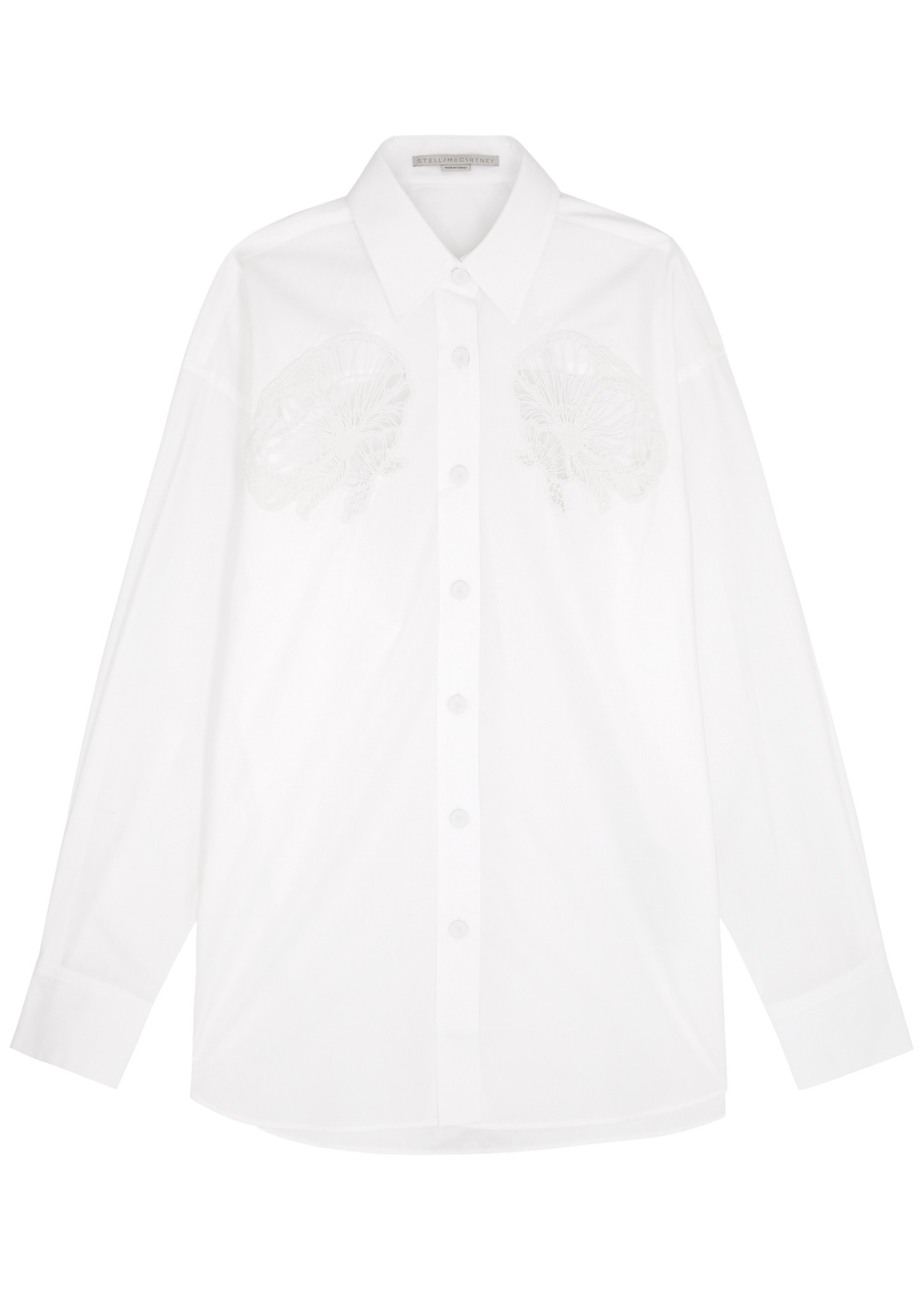 Cornelli embroidered cotton-poplin shirt - 1