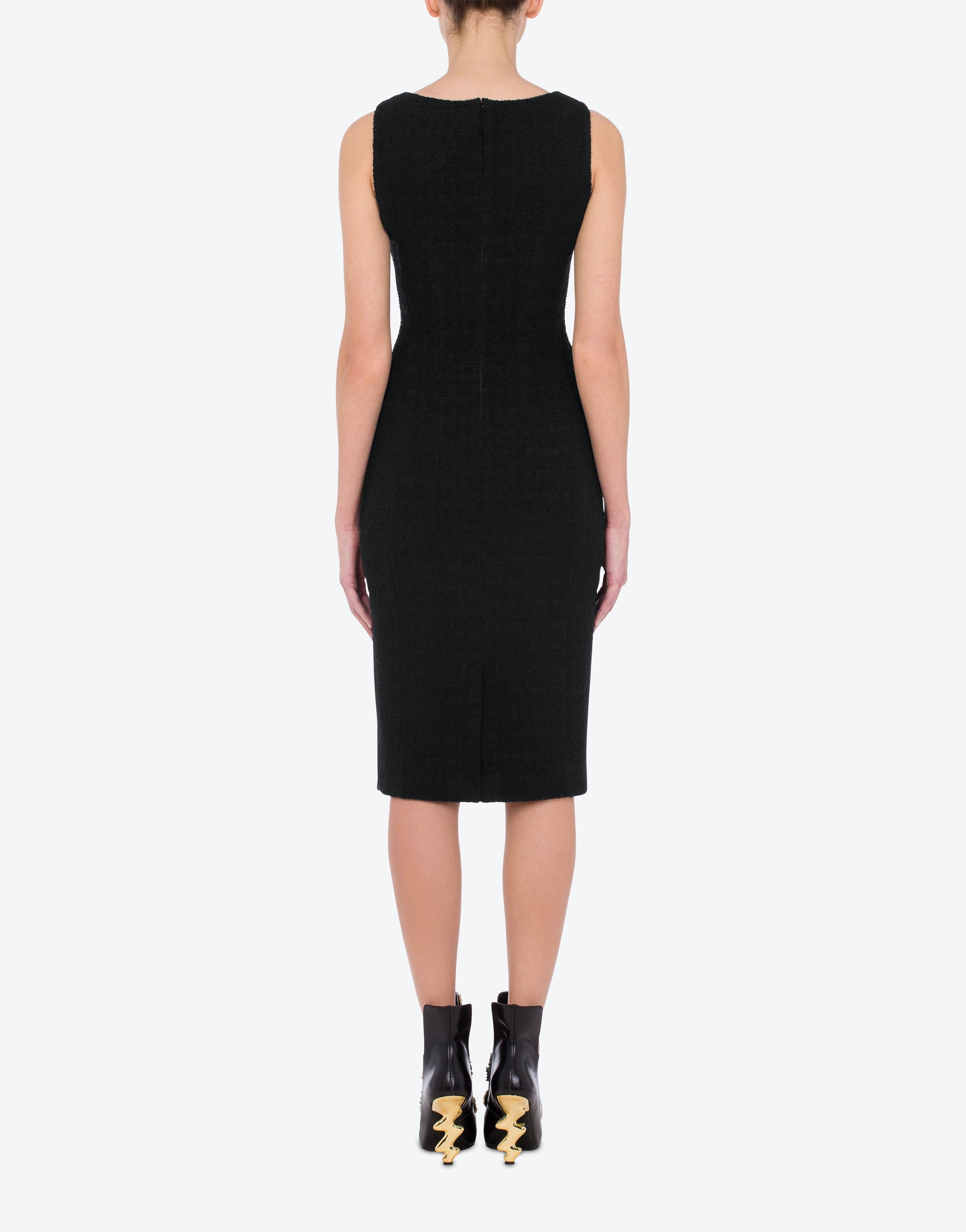 JEWEL DETAILS BOUCLÉ DRESS - 3