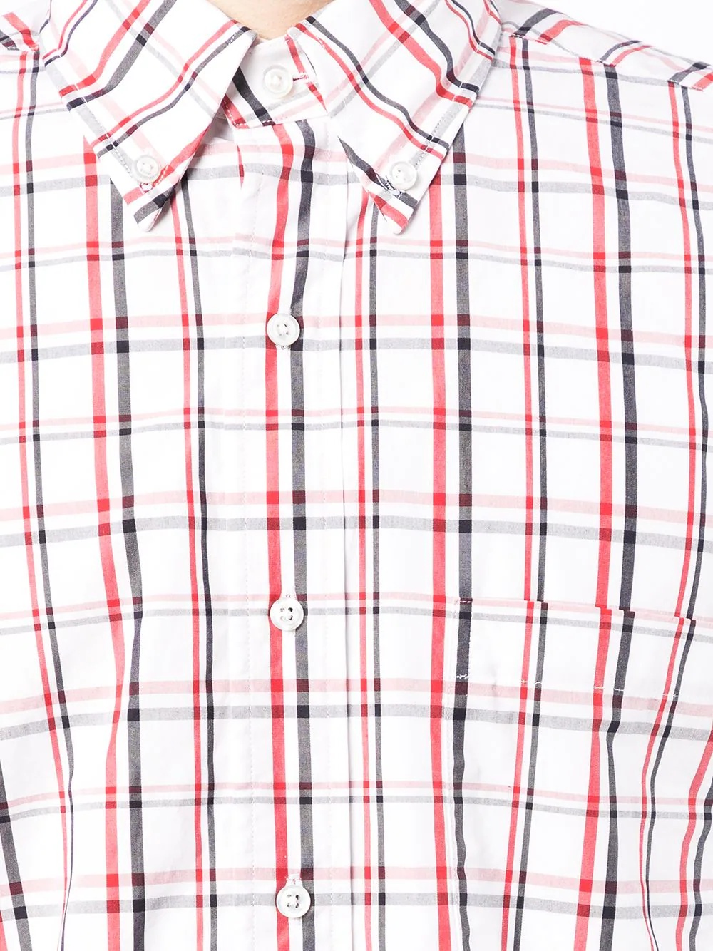 check-pattern cotton shirt - 5