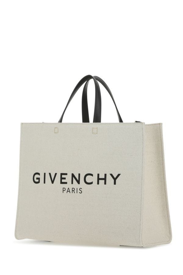 Ivory canvas medium G shopping bag - 3