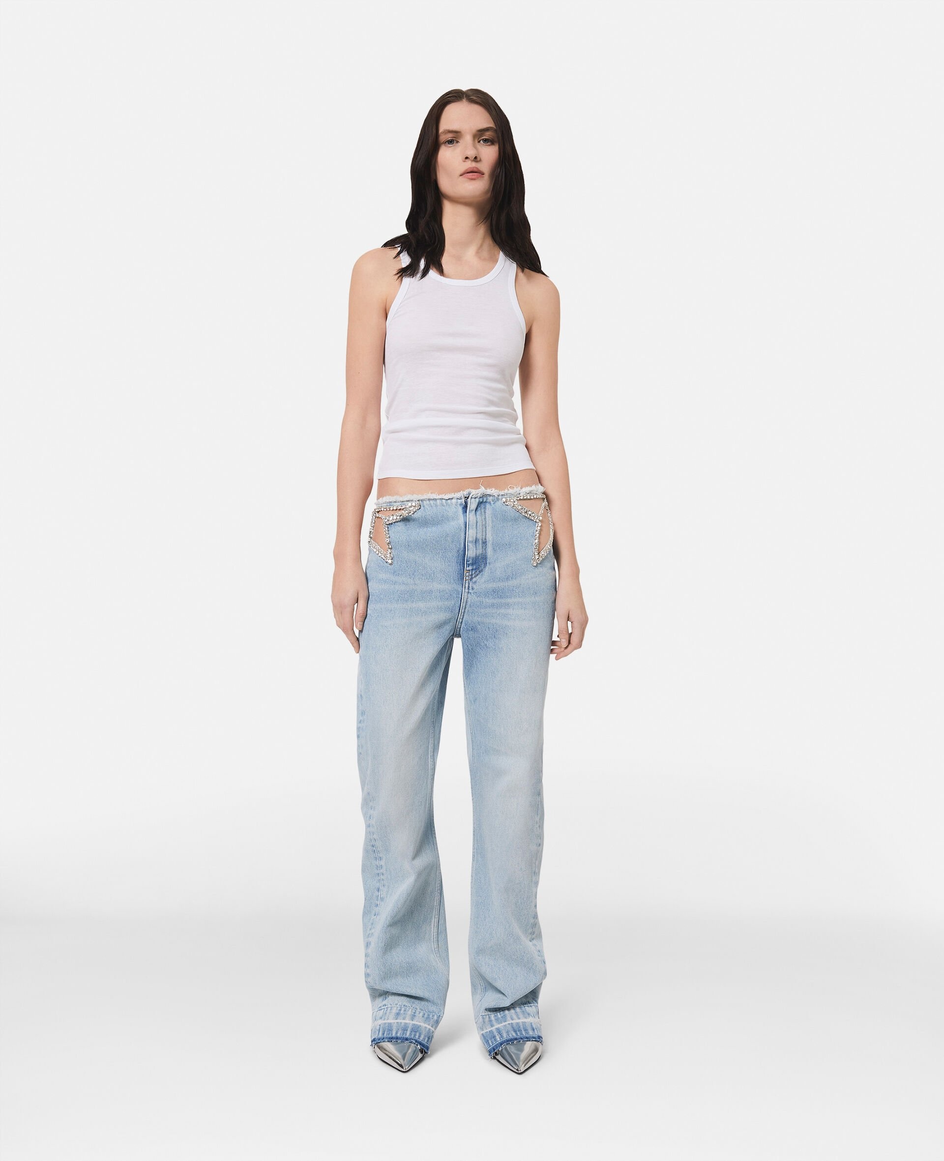 Diamanté Star Wide Leg Jeans - 2