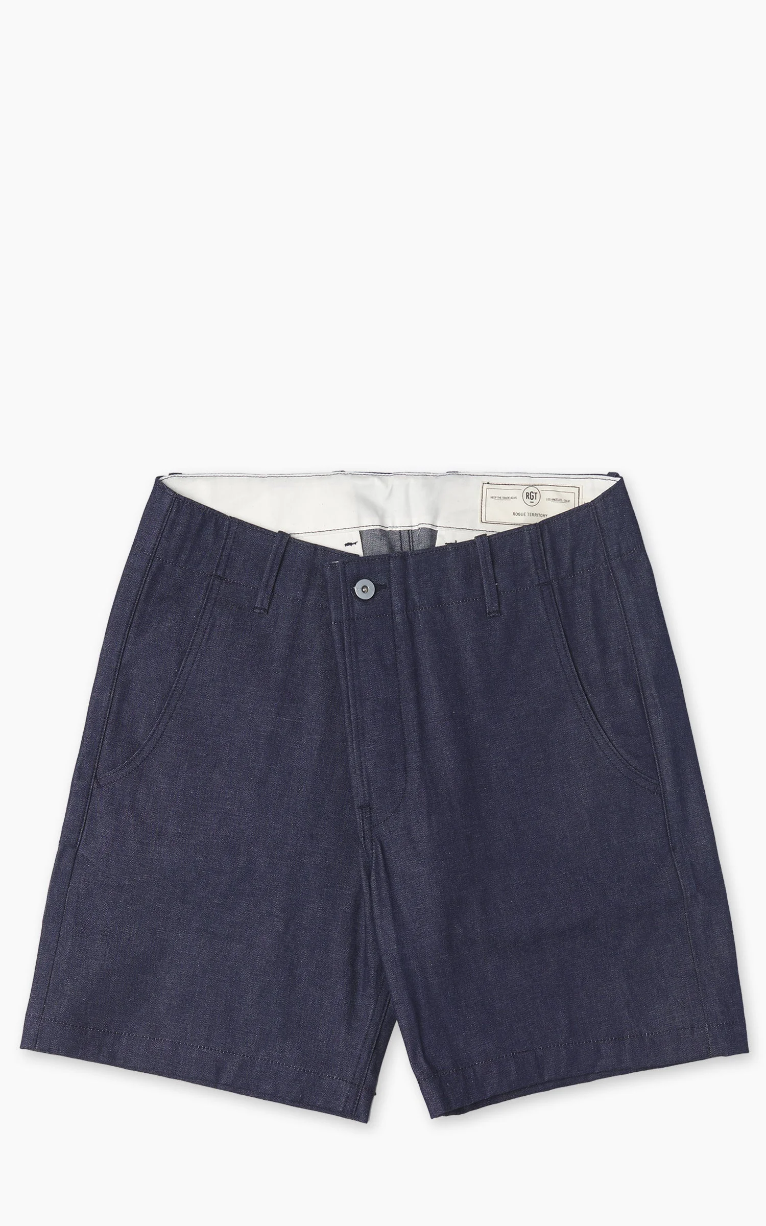 ROGUE TERRITORY INFANTRY SHORTS DENIM SELVEDGE INDIGO 11OZ - 1