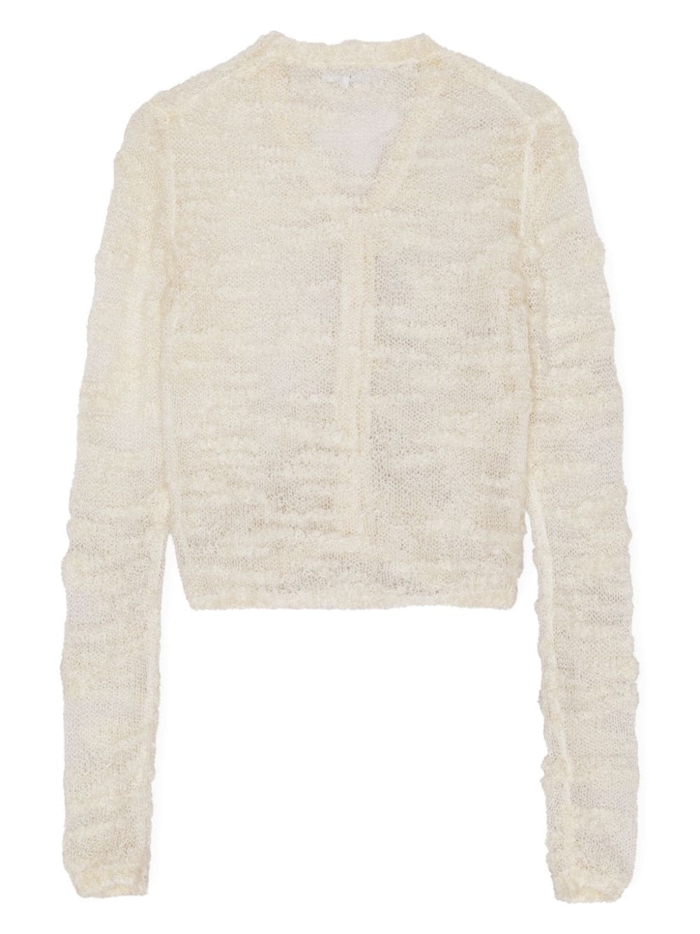sheer open-knit cardigan - 6