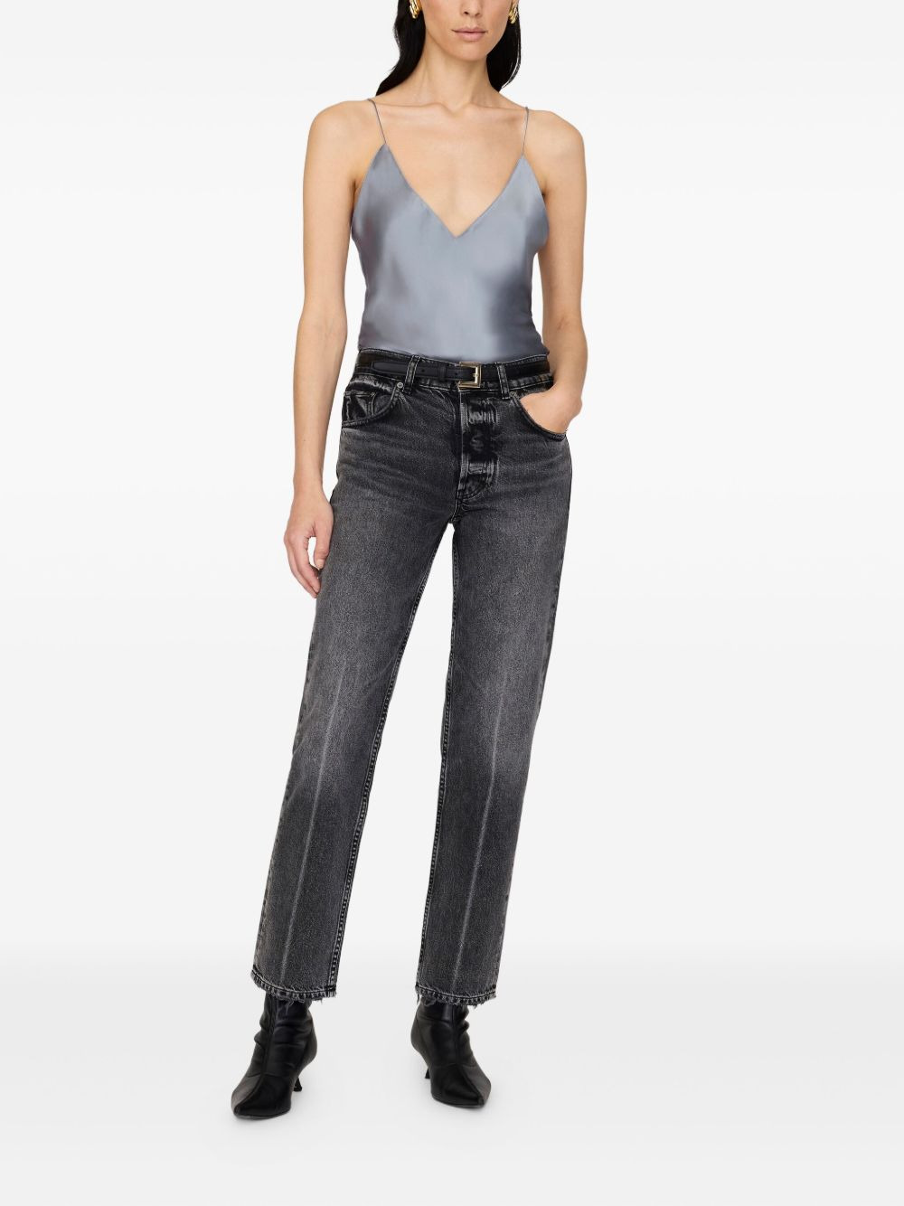 Ellen V-neck silk top - 2