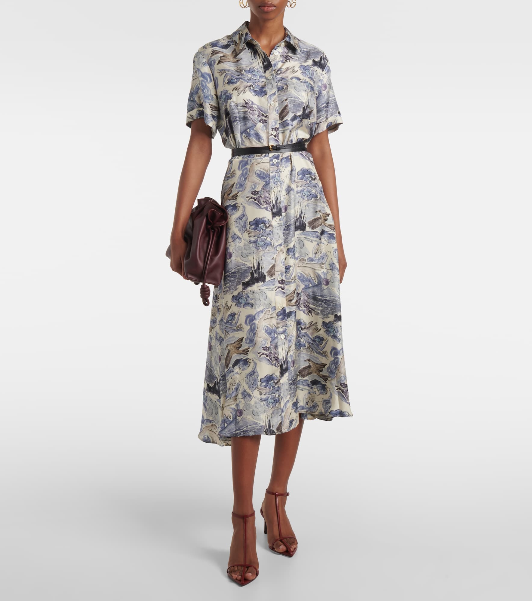 Kiera silk shirt dress - 2