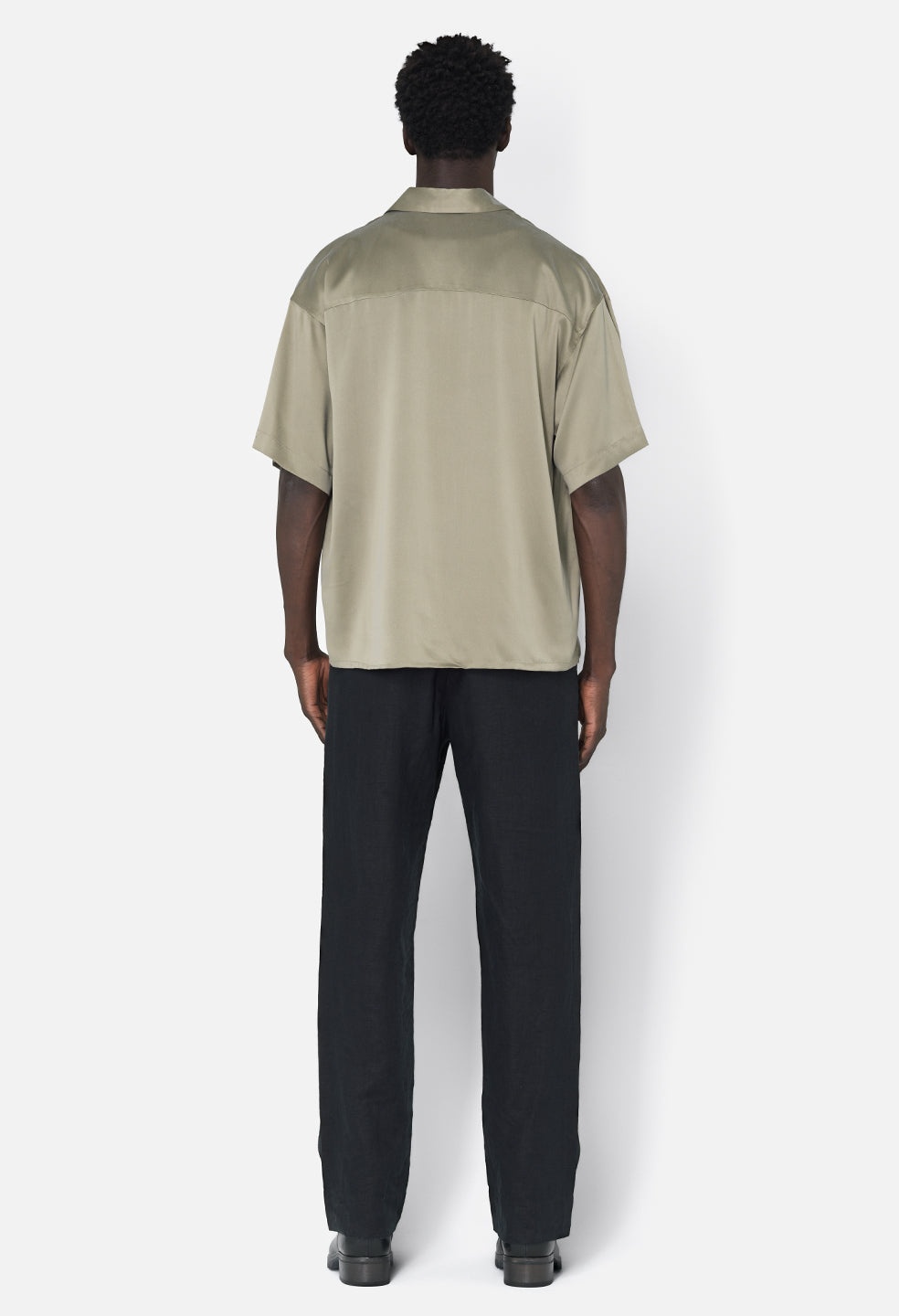 BRUSHED SILK BUTTON UP - 5