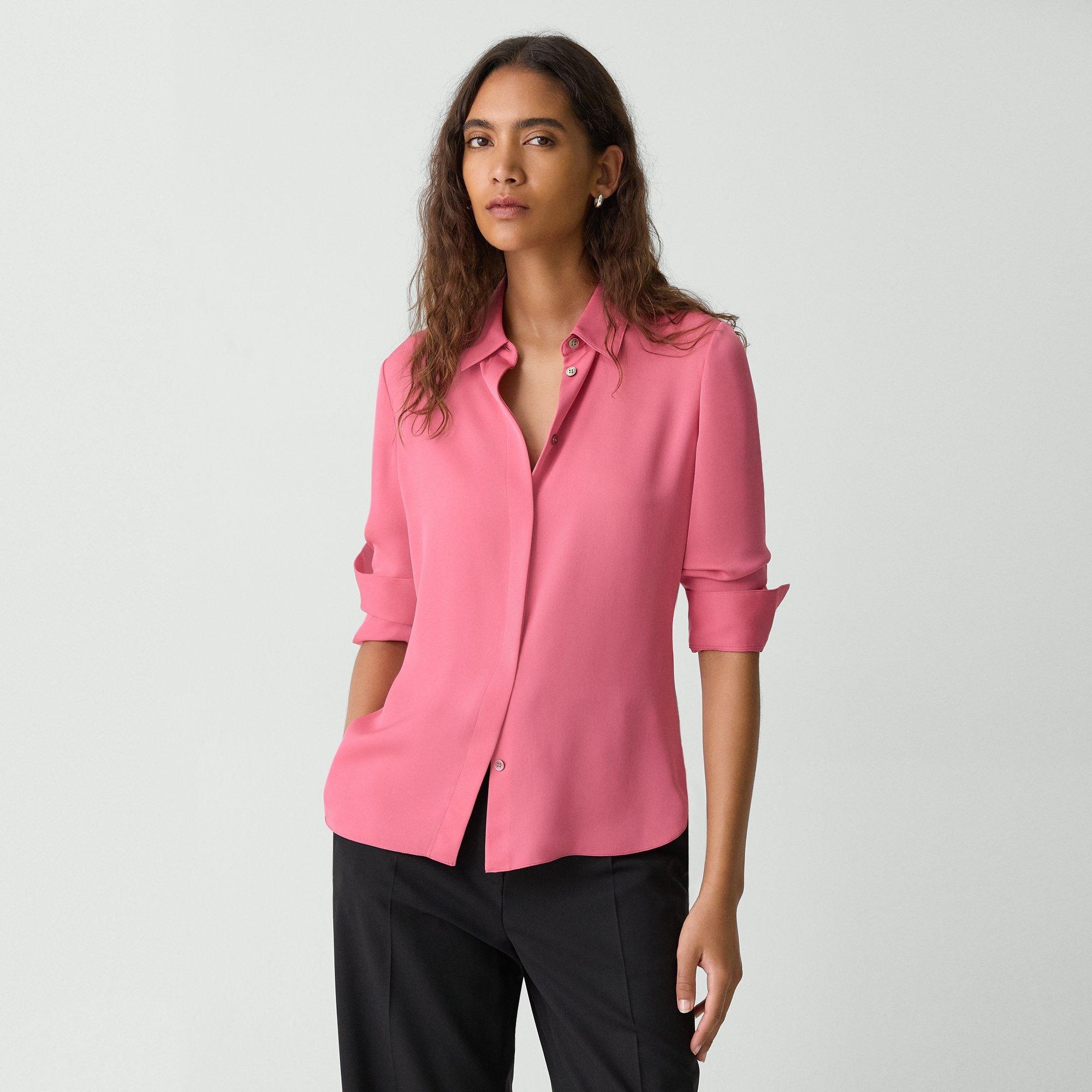 Fitted Shirt in Silk Georgette - 3