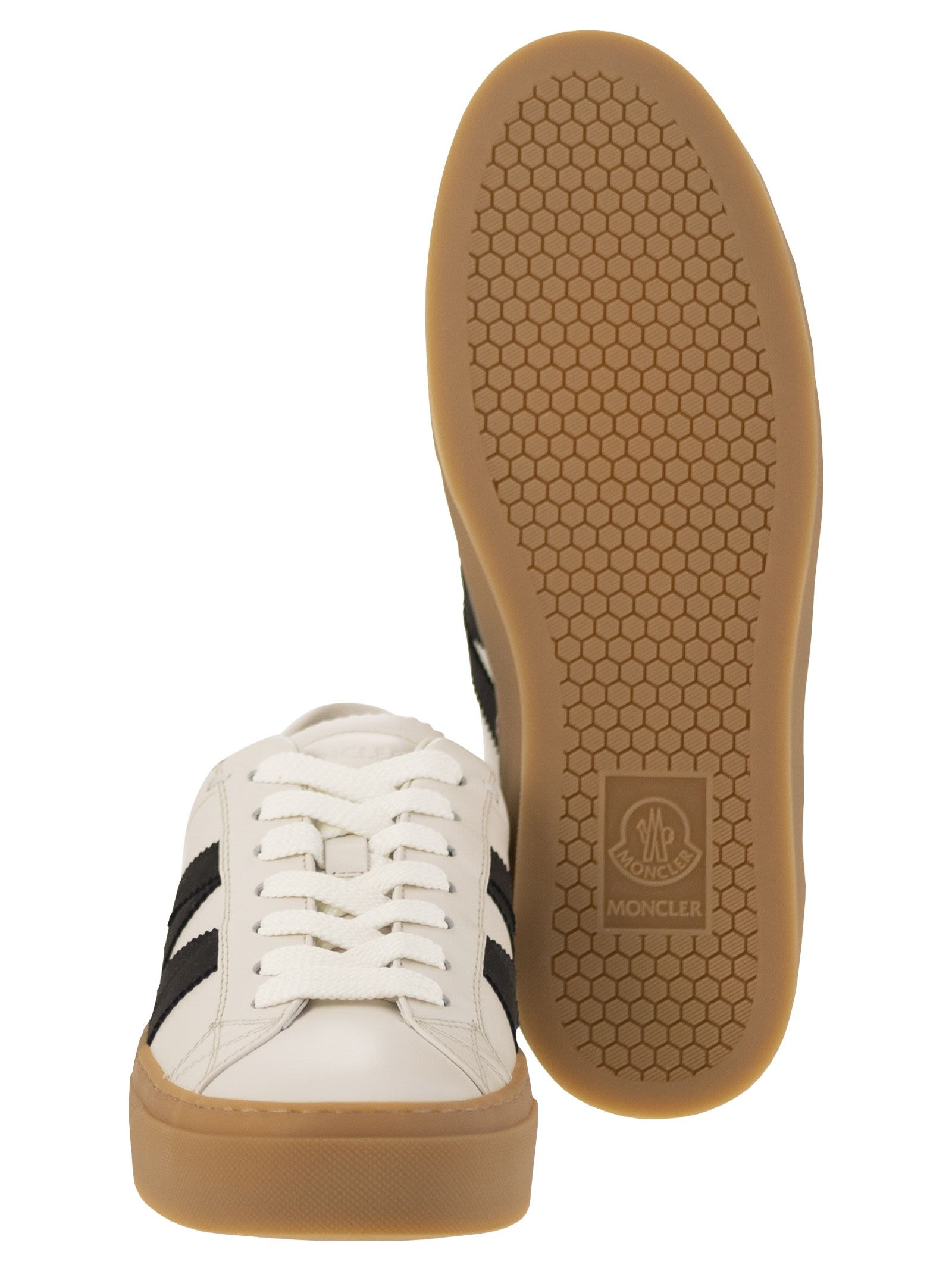 Moncler Men Monaco2 - Leather And Nubuck Sneakers. - 5