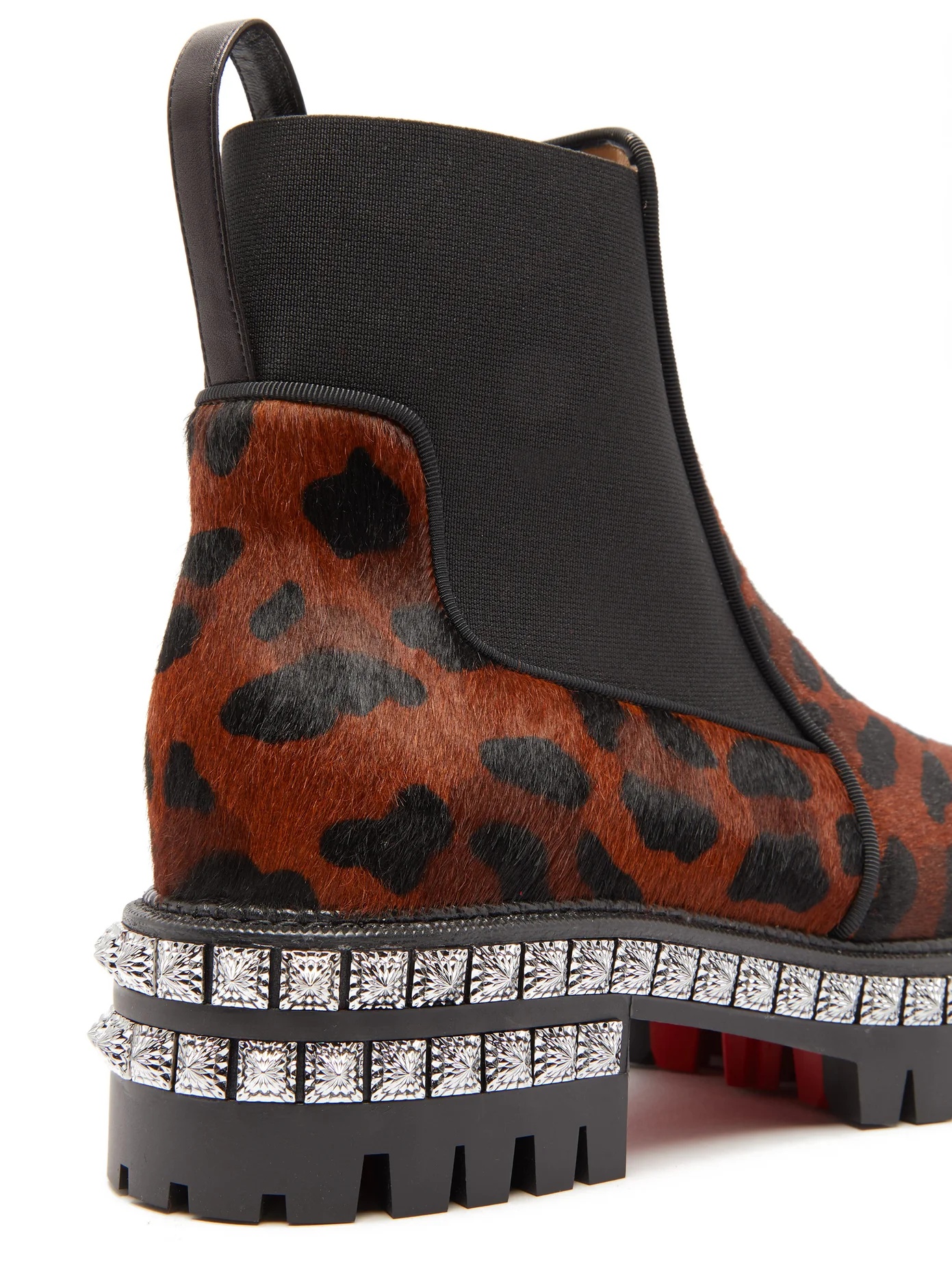 By the River studded leopard-print calf-hair boots - 6