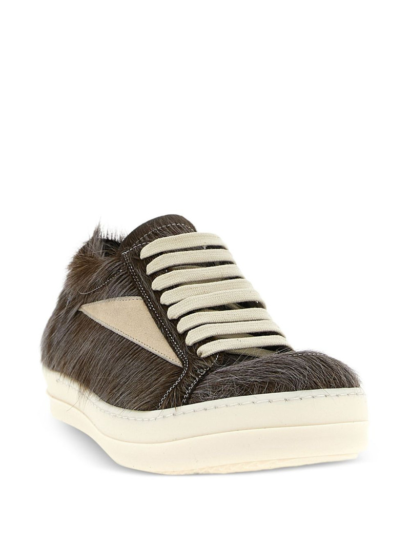 Rick Owens Concordians hair-on lace-up sneakers outlook