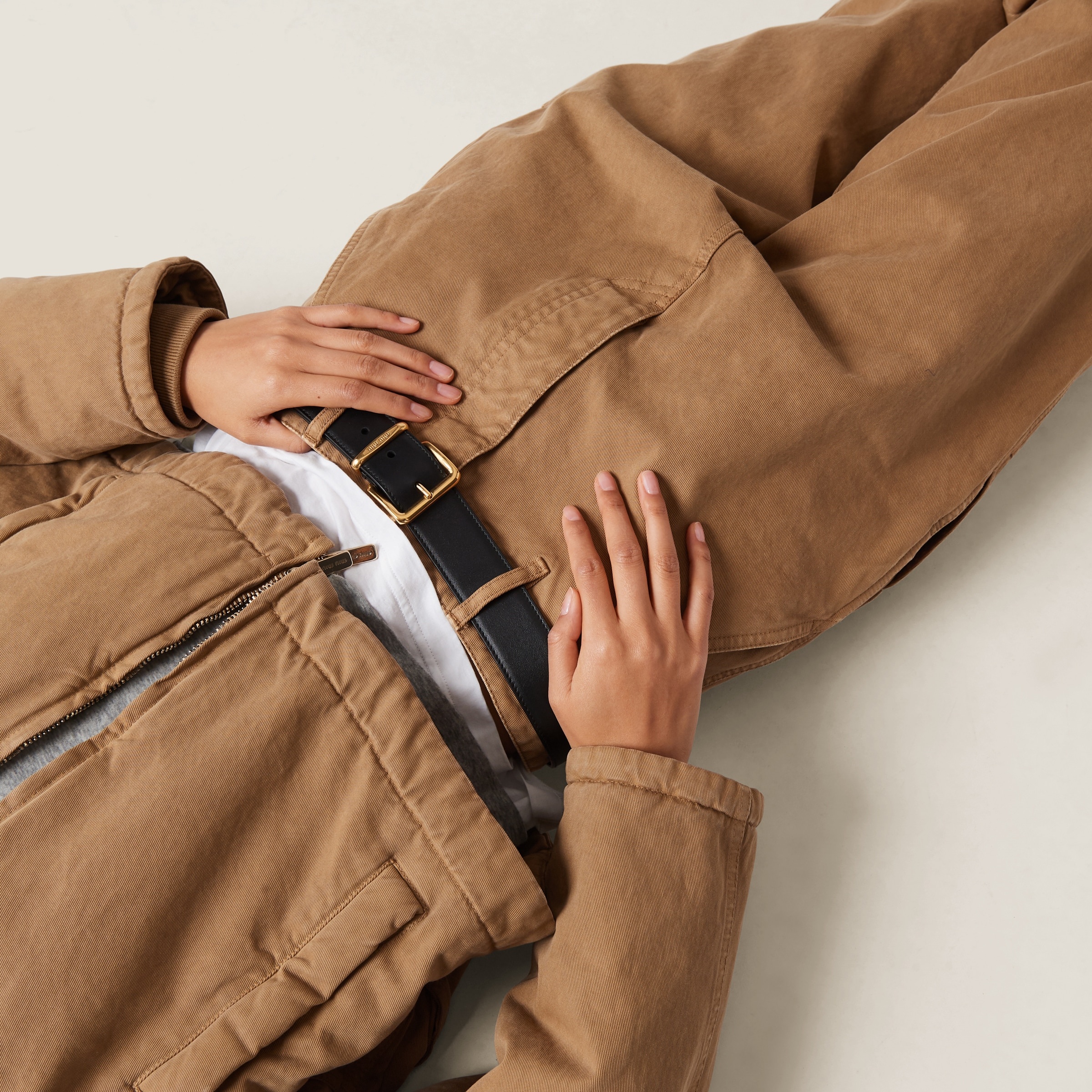 Miu Miu Garment-dyed gabardine pants | REVERSIBLE