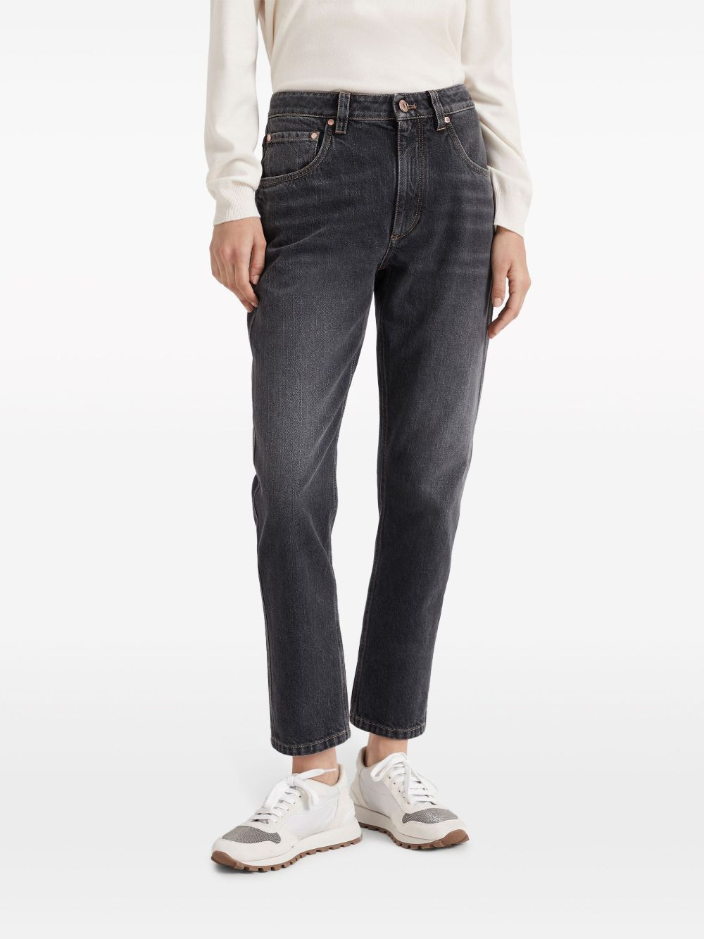 straight-leg cropped jeans - 3