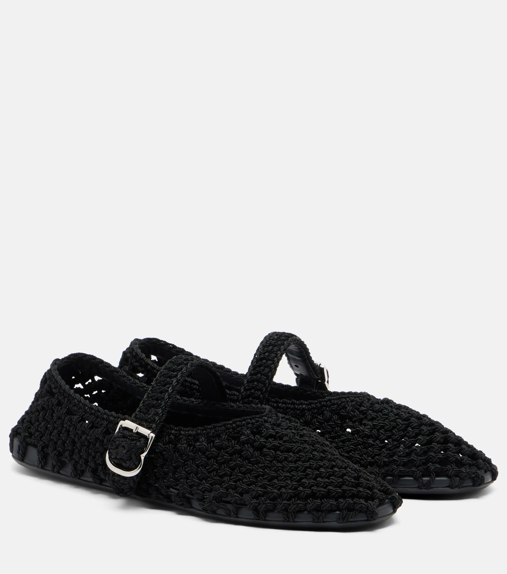 Braided satin cord ballet flats - 1