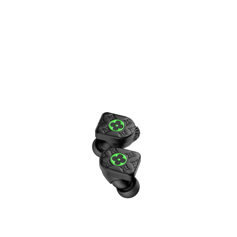 Louis Vuitton Horizon Black & Neon Green Earphones 4