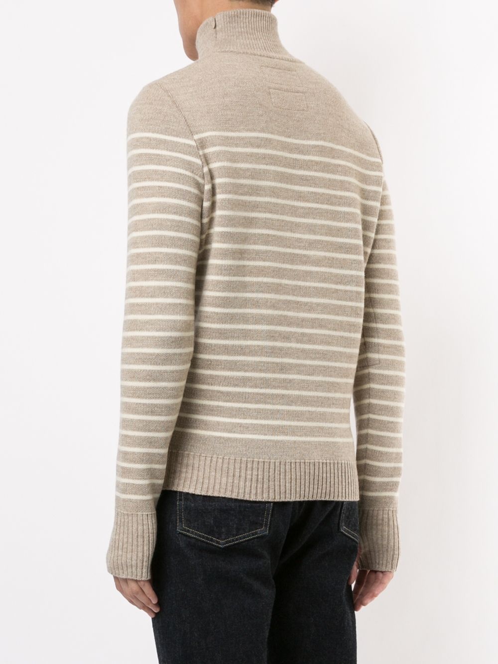 striped roll neck jumper - 4