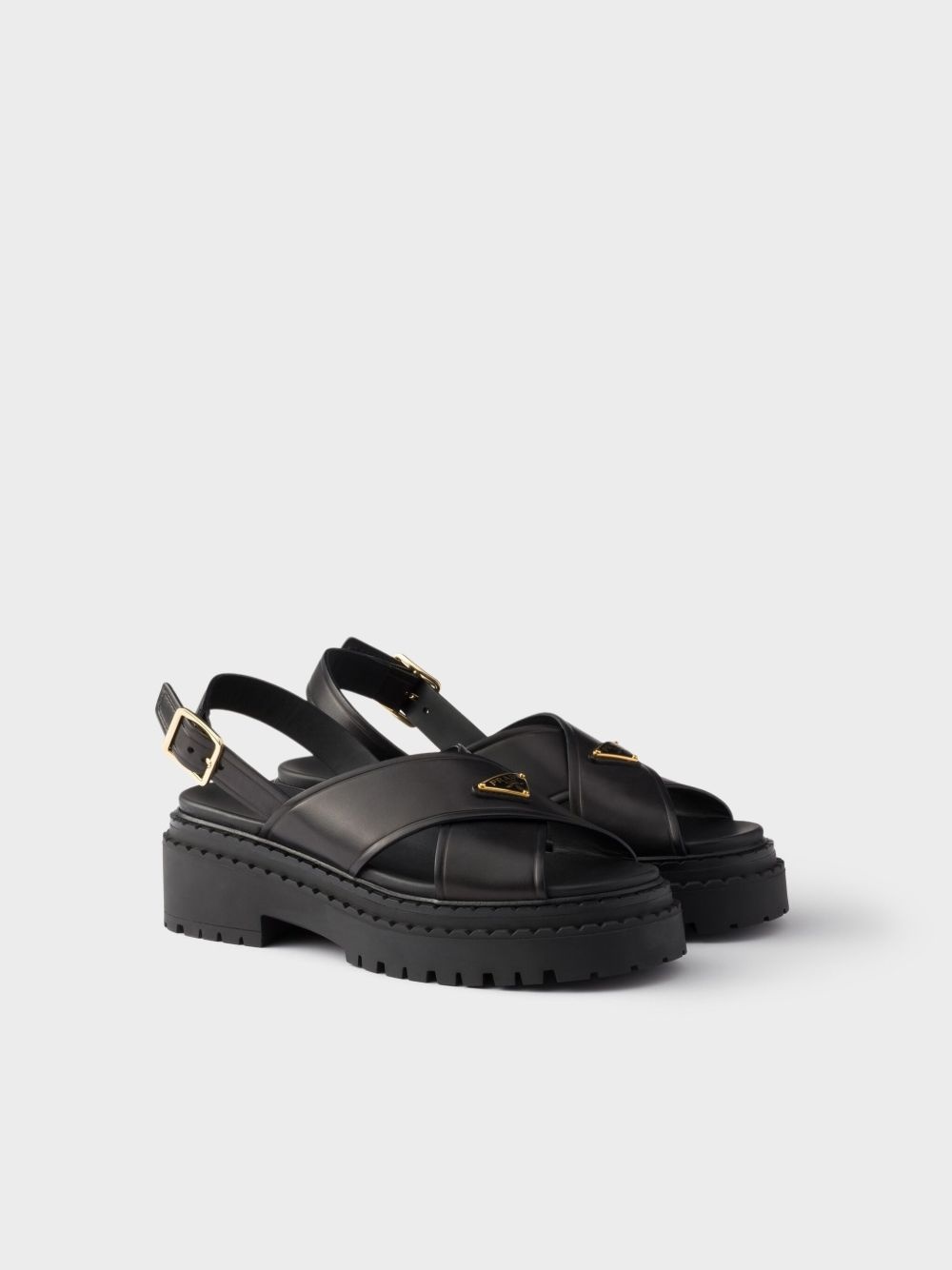 leather platform sandals - 2
