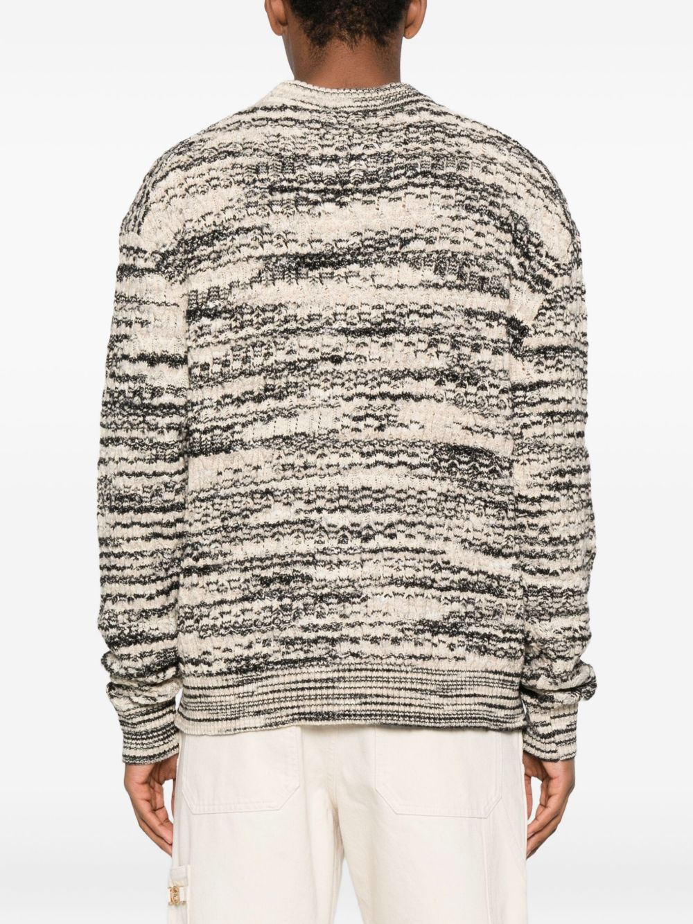 marl-knit crew-neck sweater - 4