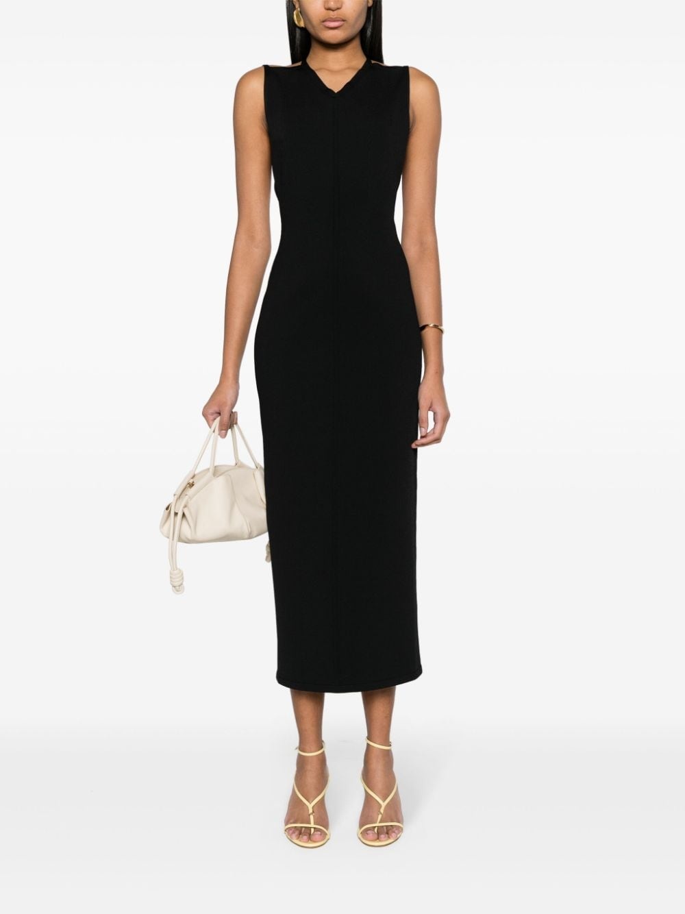 KHAITE The Evelyn Dress in Black | khaite | REVERSIBLE