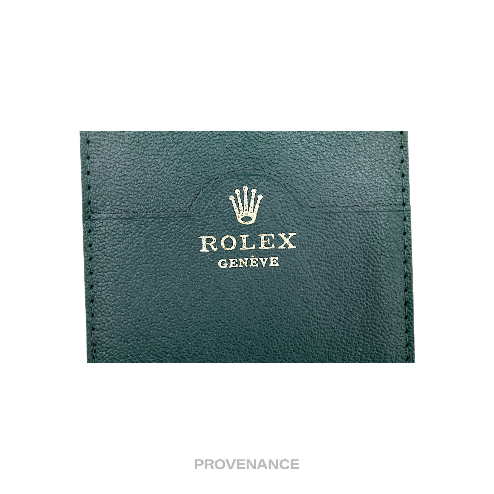 Rolex Card Holder Wallet - Green Leather - 5
