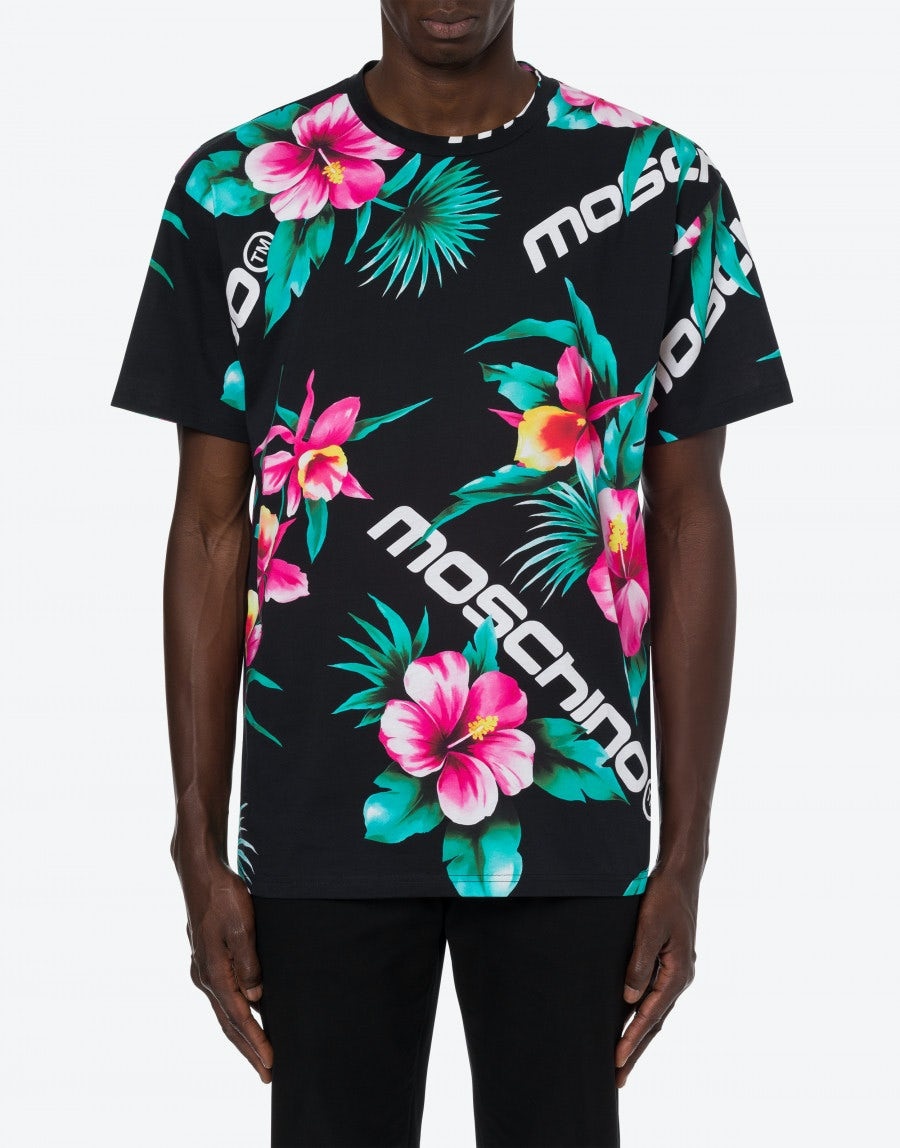 HIBISCUS PRINT JERSEY T-SHIRT - 2