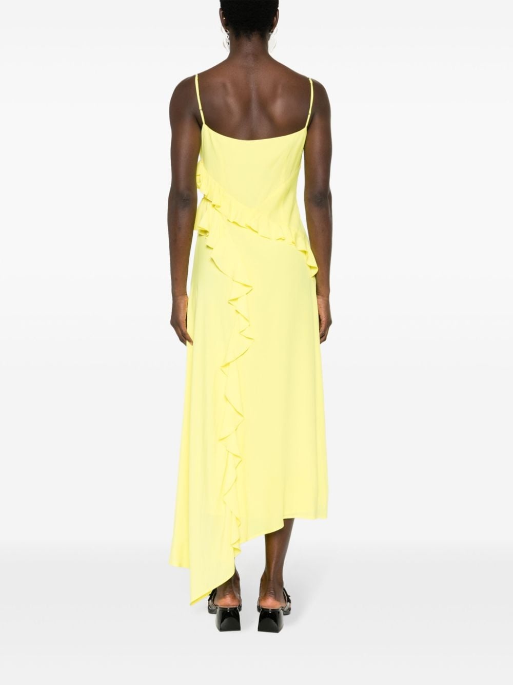 asymmetric ruffled dress - 4