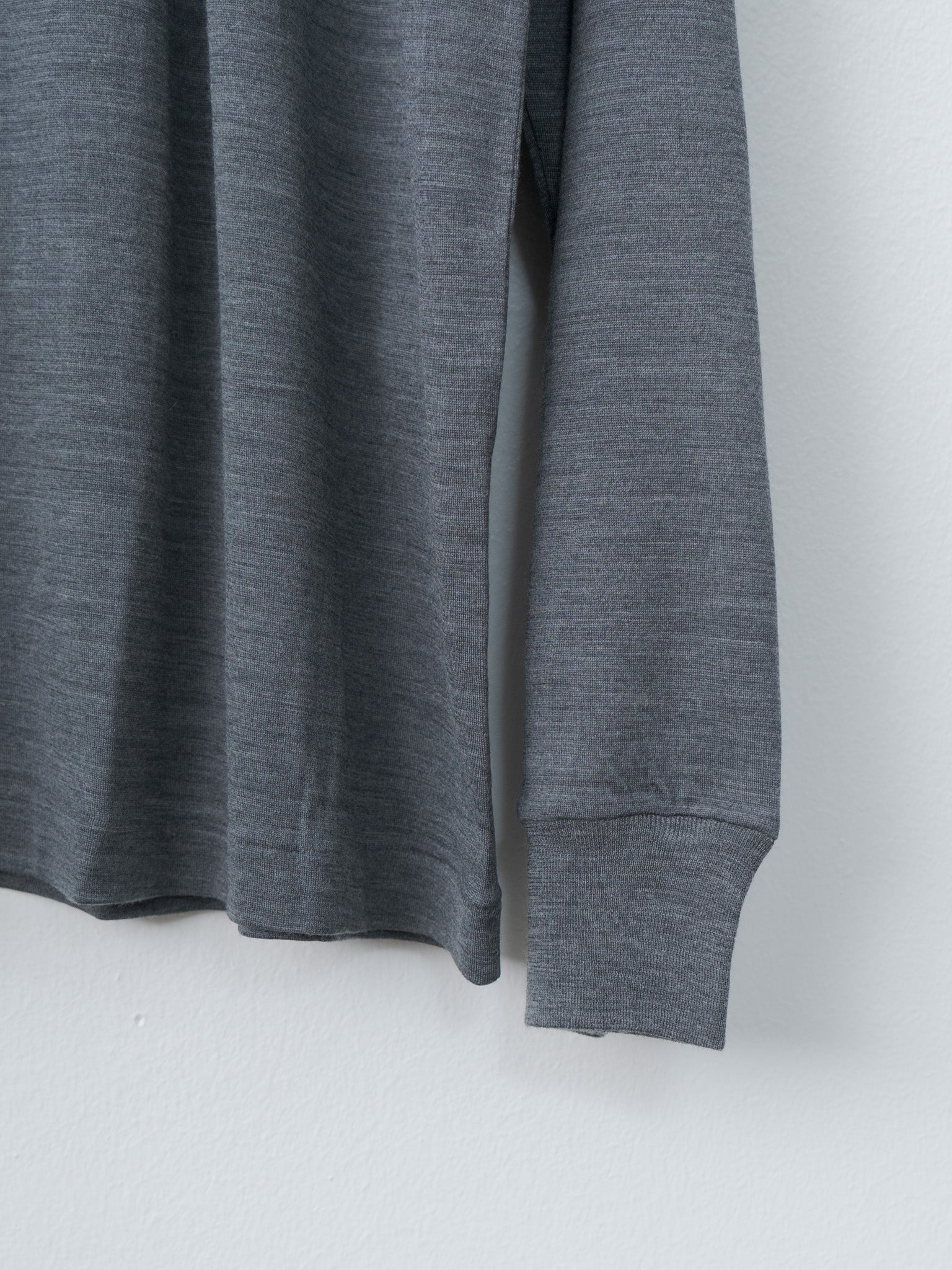 Wool Soft Jersey L/S Tee - Top Charcoal - 6