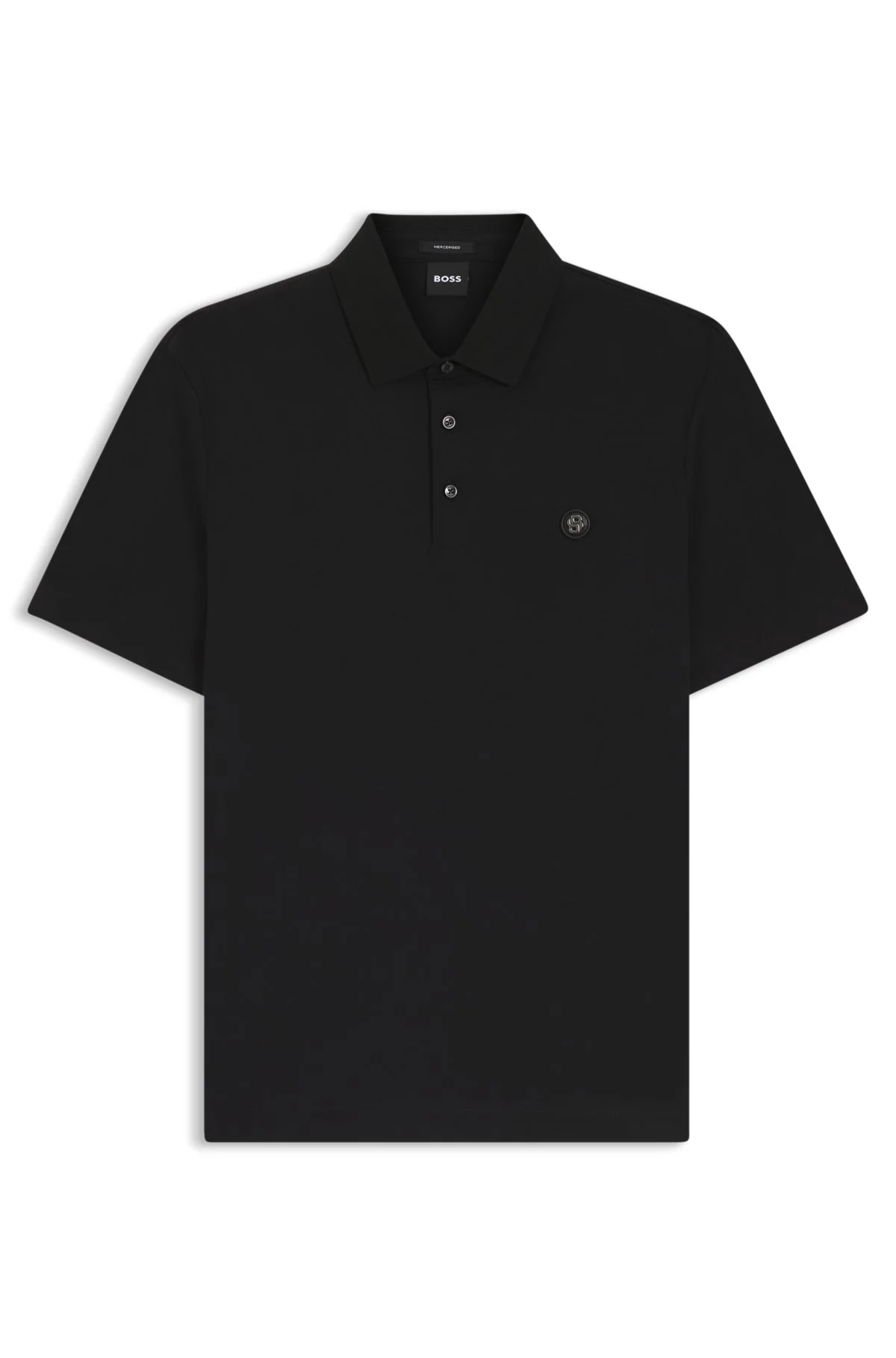 MERCERIZED-COTTON POLO SHIRT WITH DOUBLE B MONOGRAM - 1