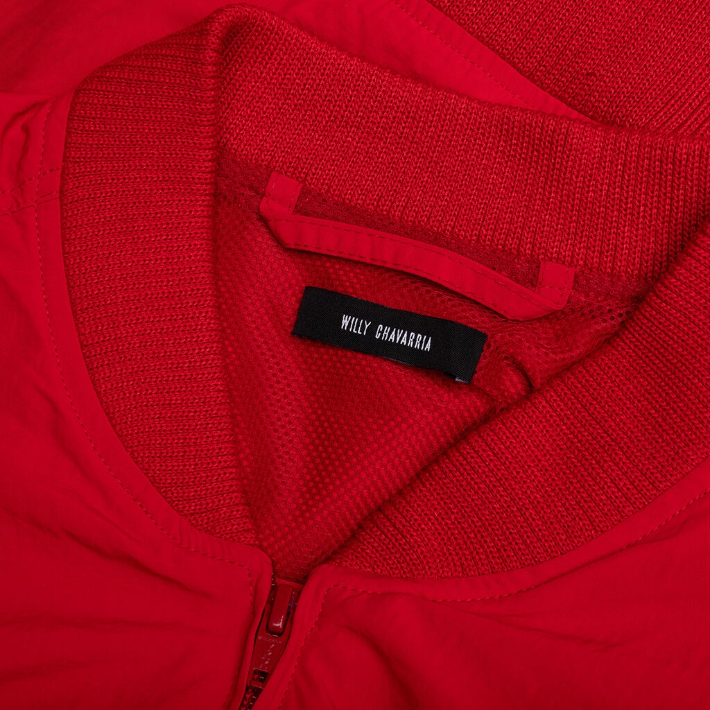 BOMBER TRACK JACKET - RED - 4