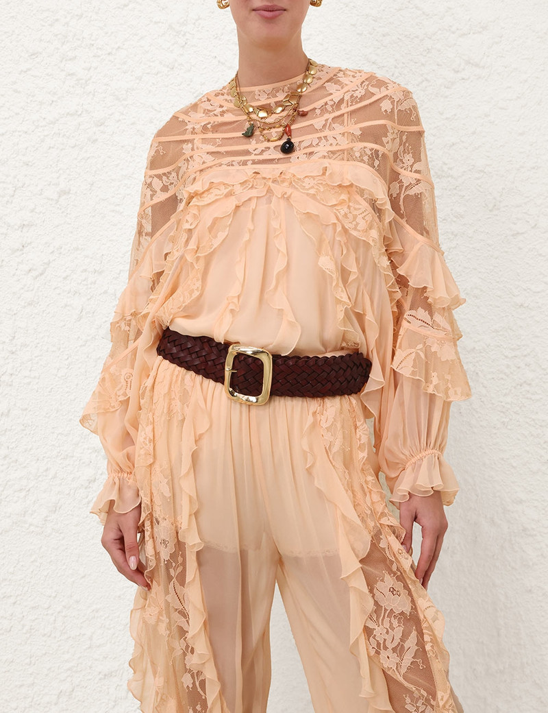 Zimmermann REBELLION SPLICE BILLOW BLOUSE outlook