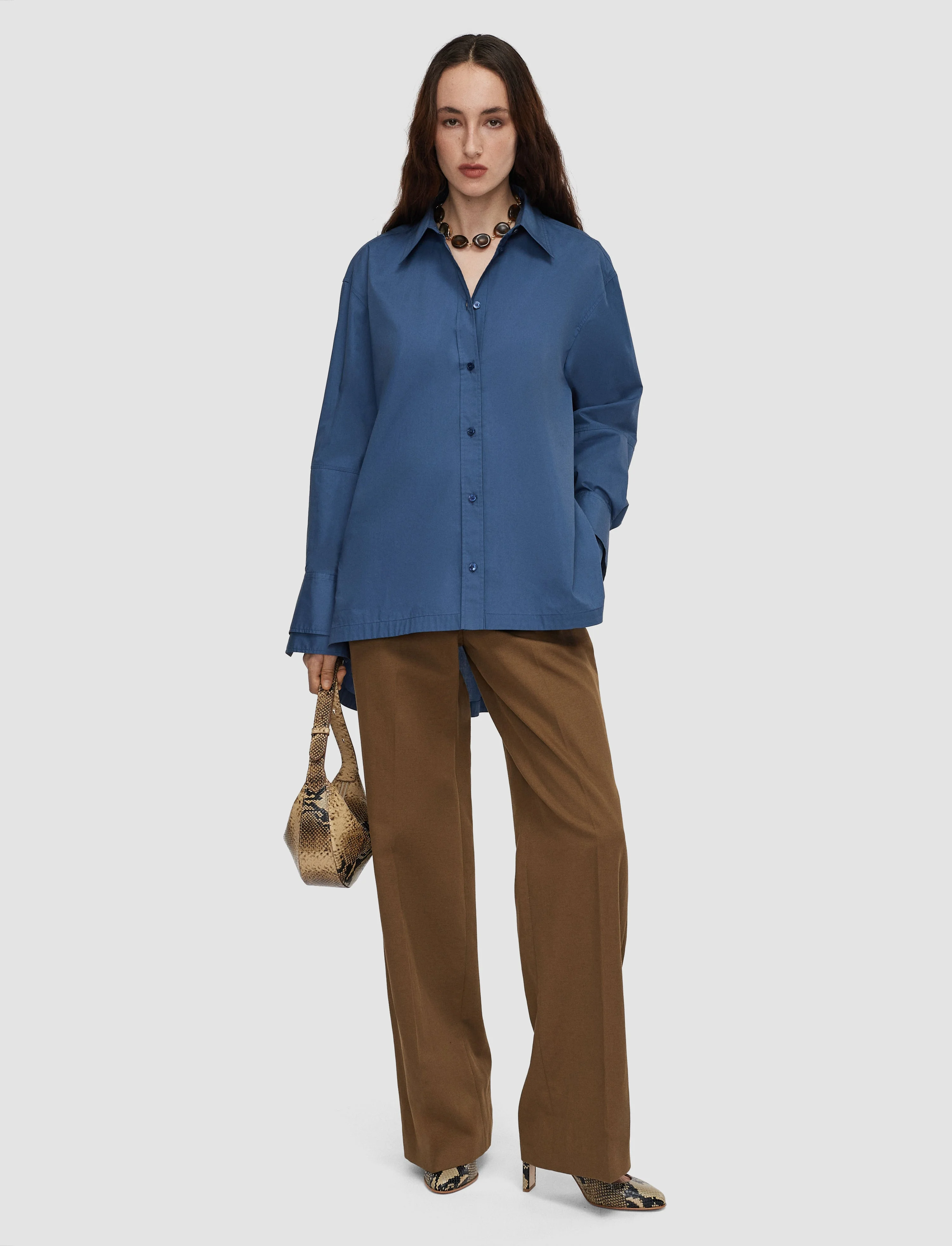 Theia Cotton Poplin Shirt - 1