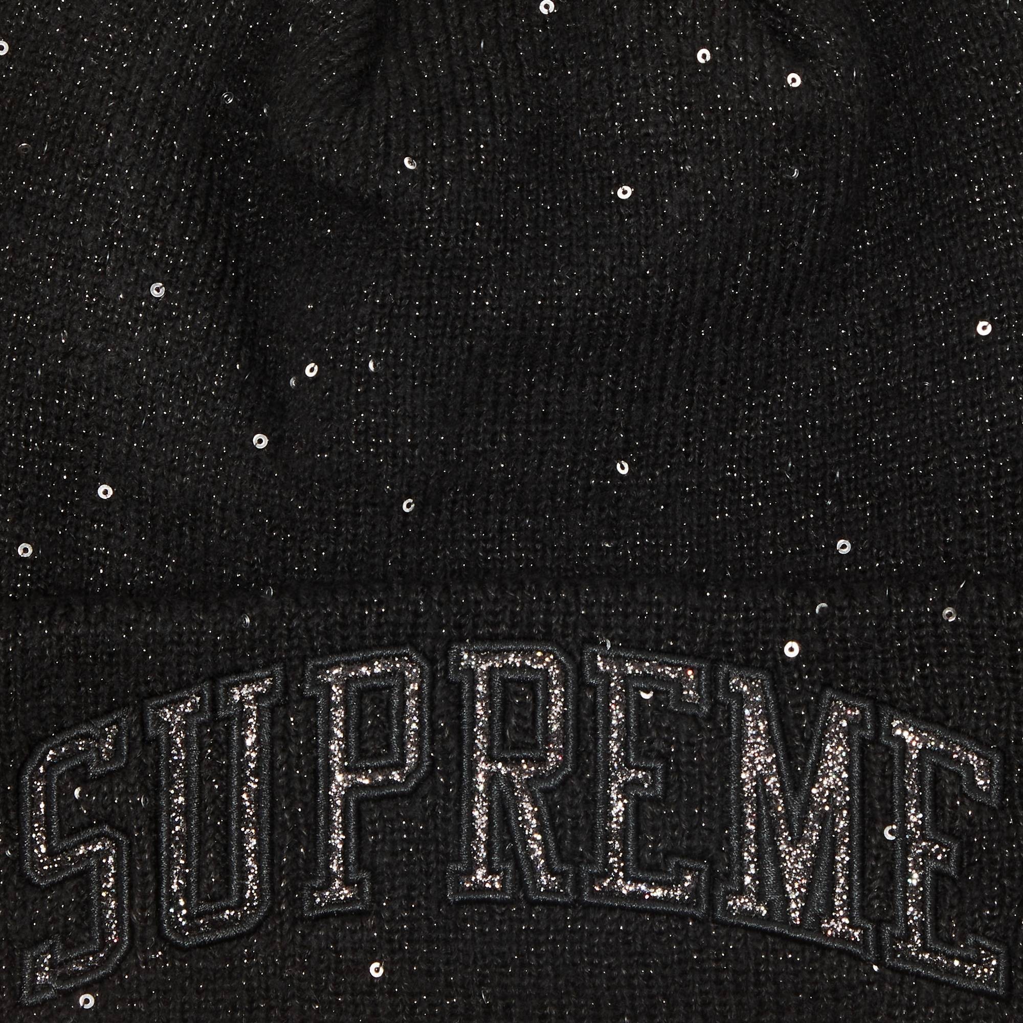 Supreme x New Era Metallic Arc Beanie 'Black' - 3