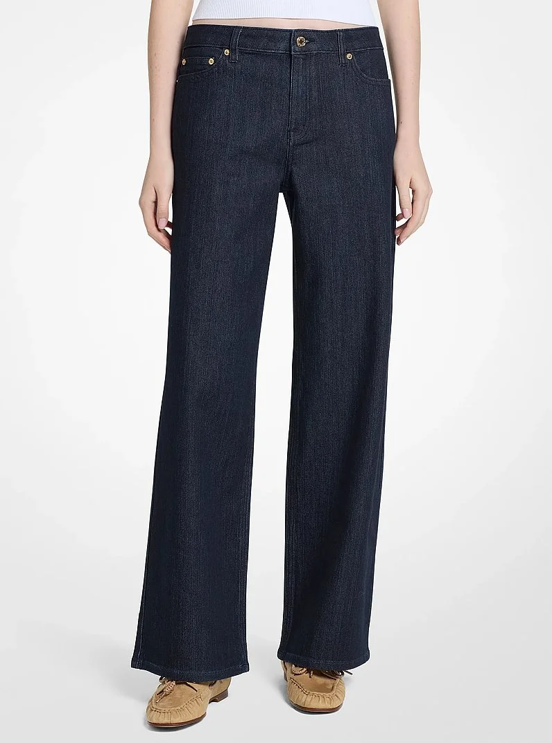 Relaxed Wide-Leg Denim Jeans - 1