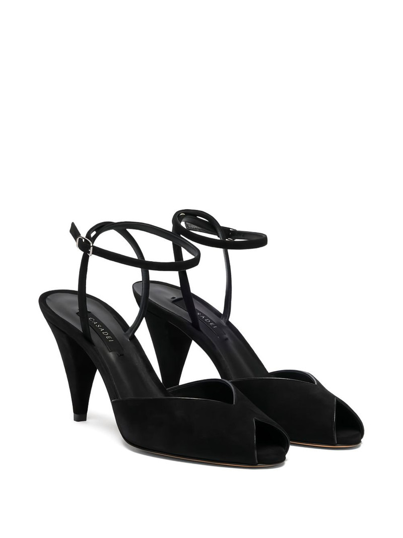 CASADEI 75mm ankle-strap peep-toe heeled pumps outlook