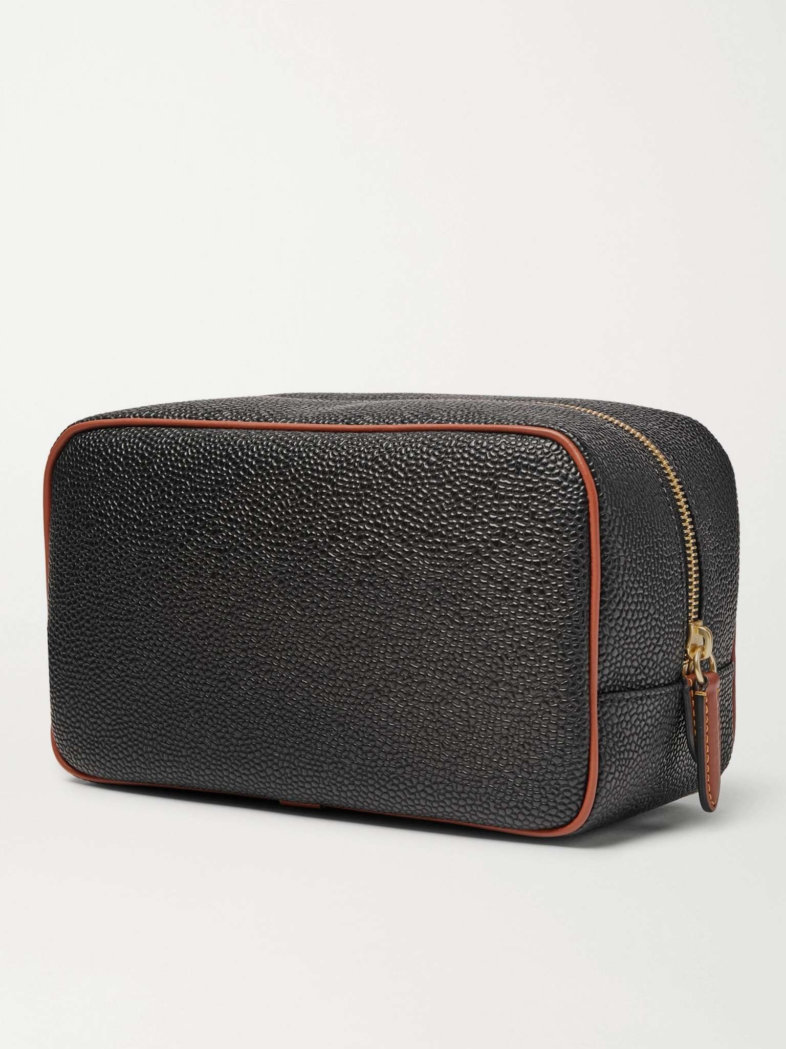 Leather-Trimmed Scotchgrain Wash Bag - 3